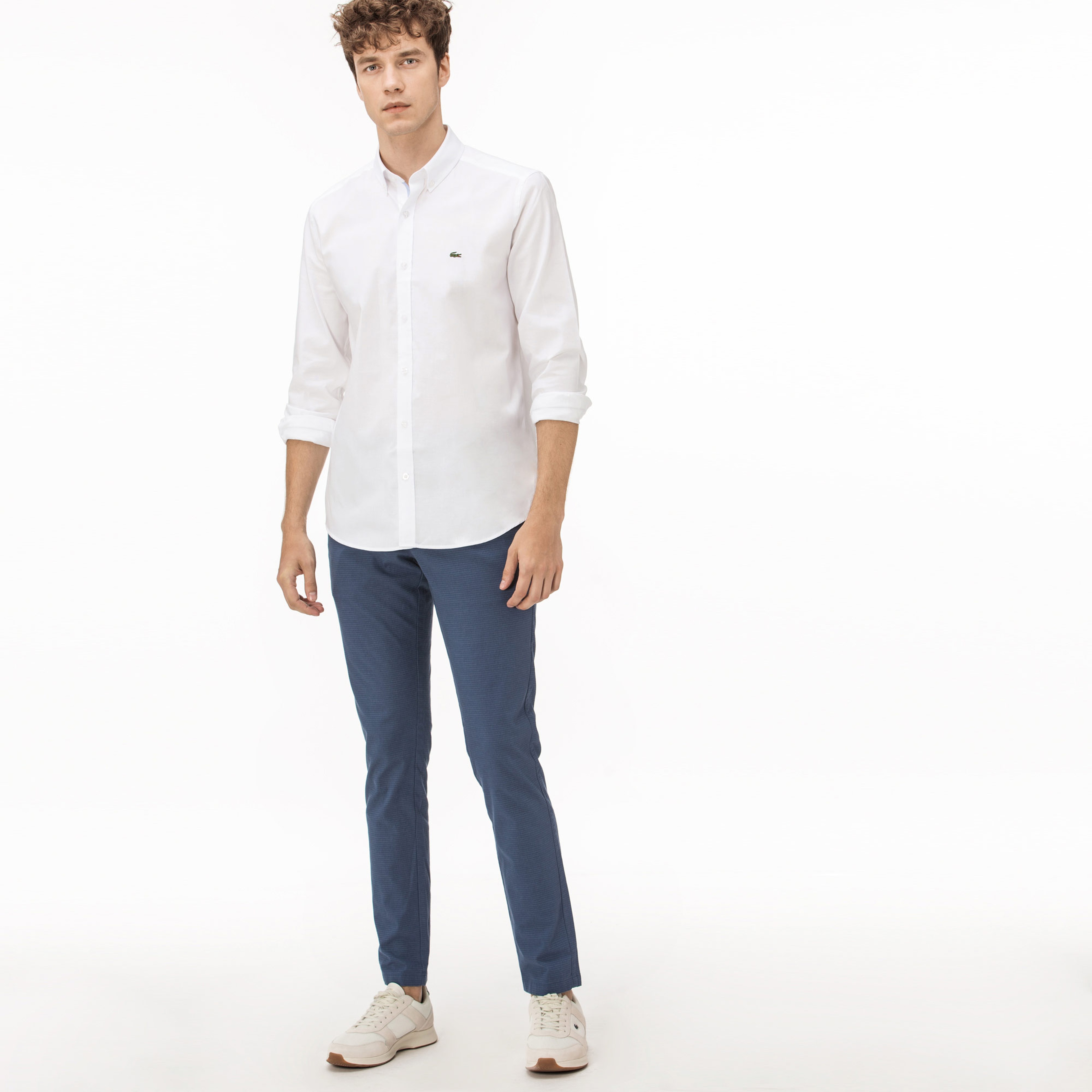 Lacoste Erkek Desenli Mavi Pantolon