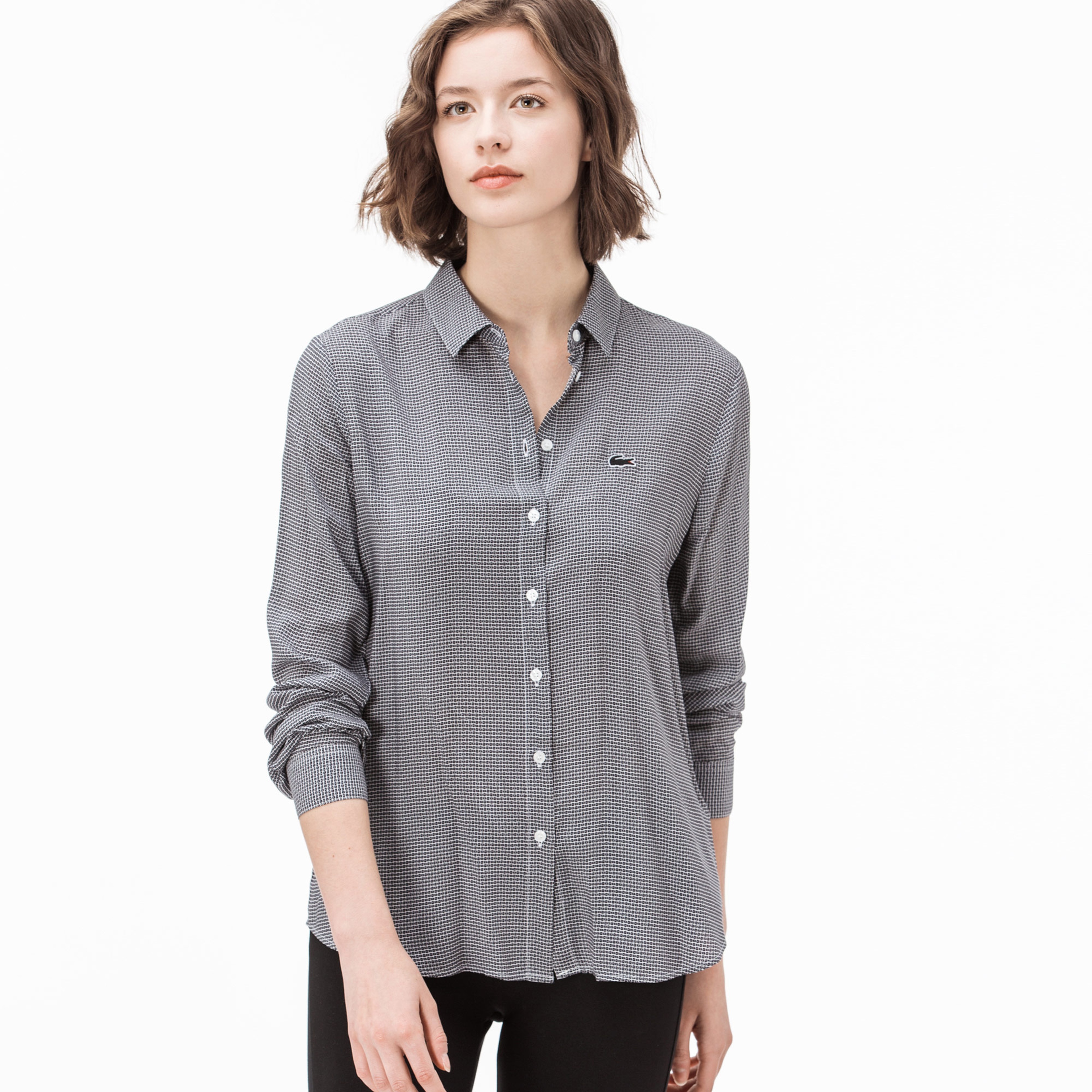 Lacoste Kadın Siyah Gömlek