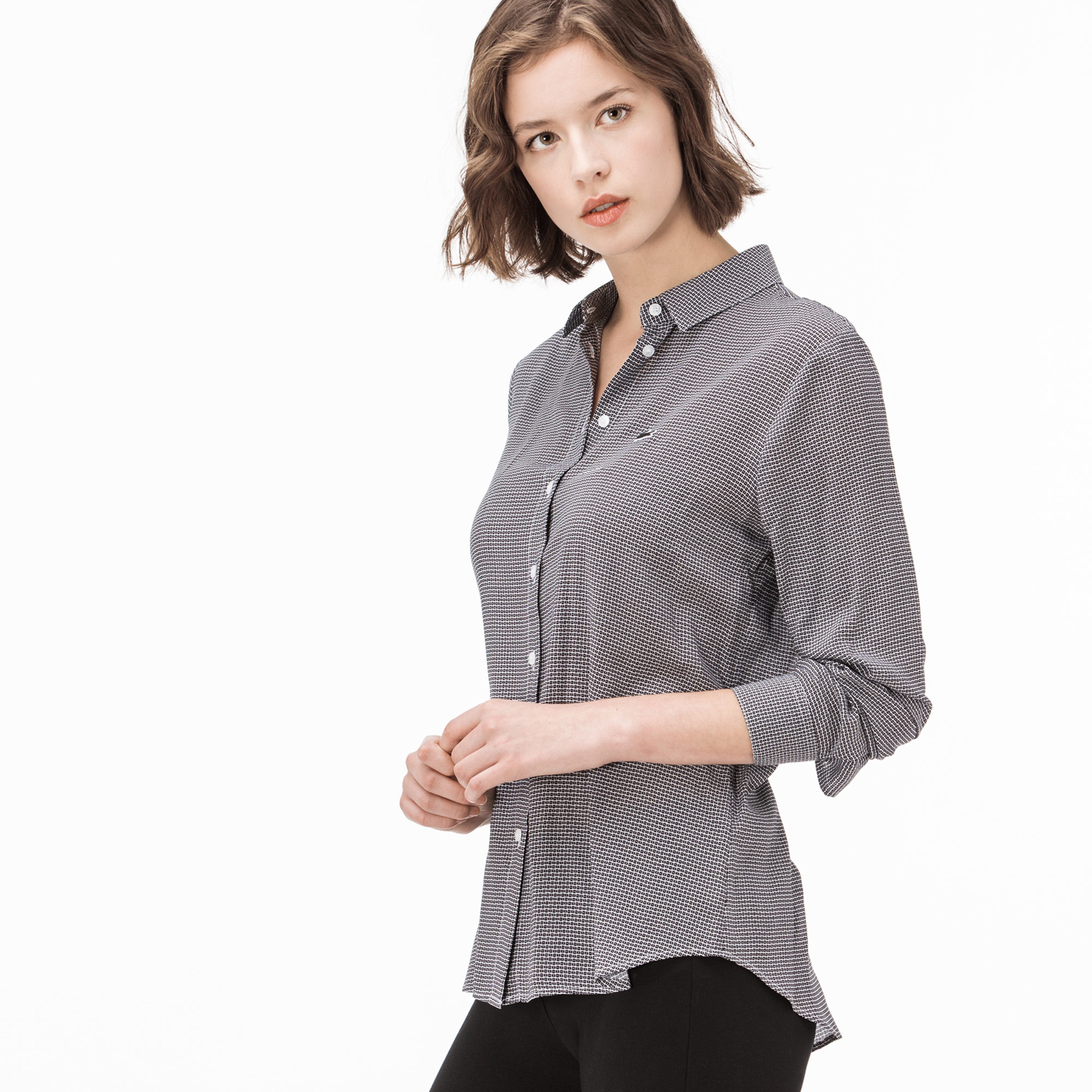 Lacoste Kadın Siyah Gömlek