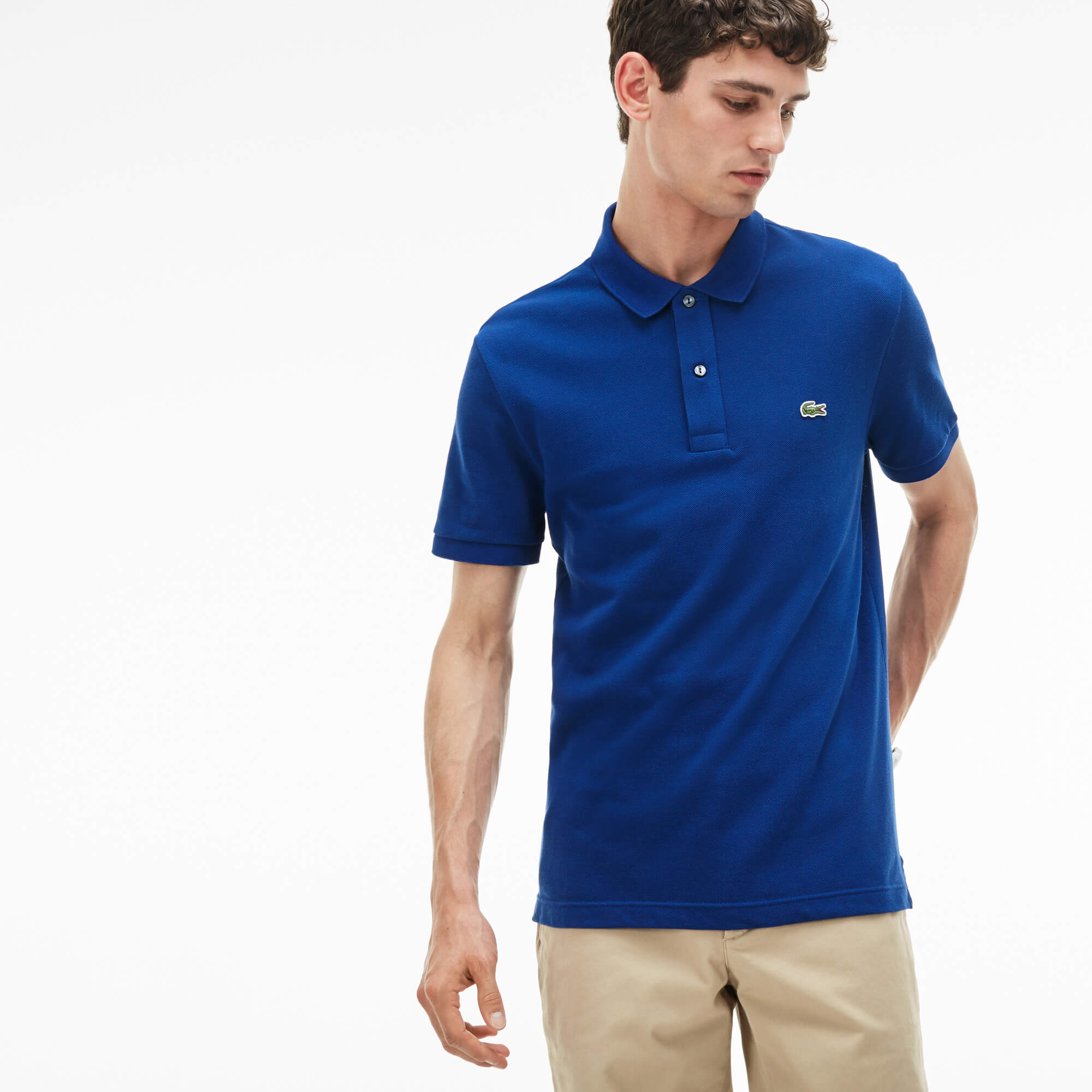 Lacoste Erkek Mavi Slim Fit Polo