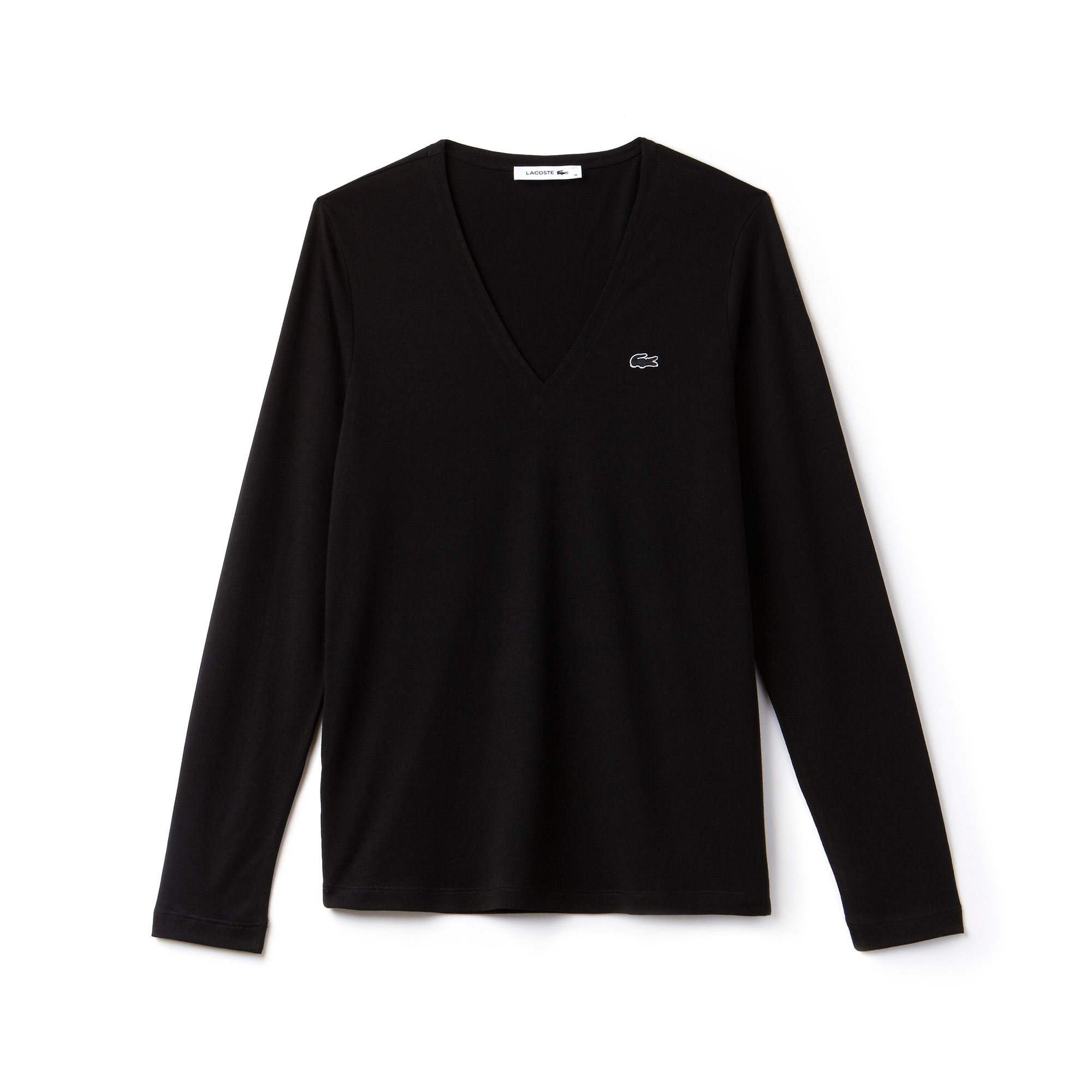 Lacoste Kadın Siyah Uzun Kollu T-Shirt