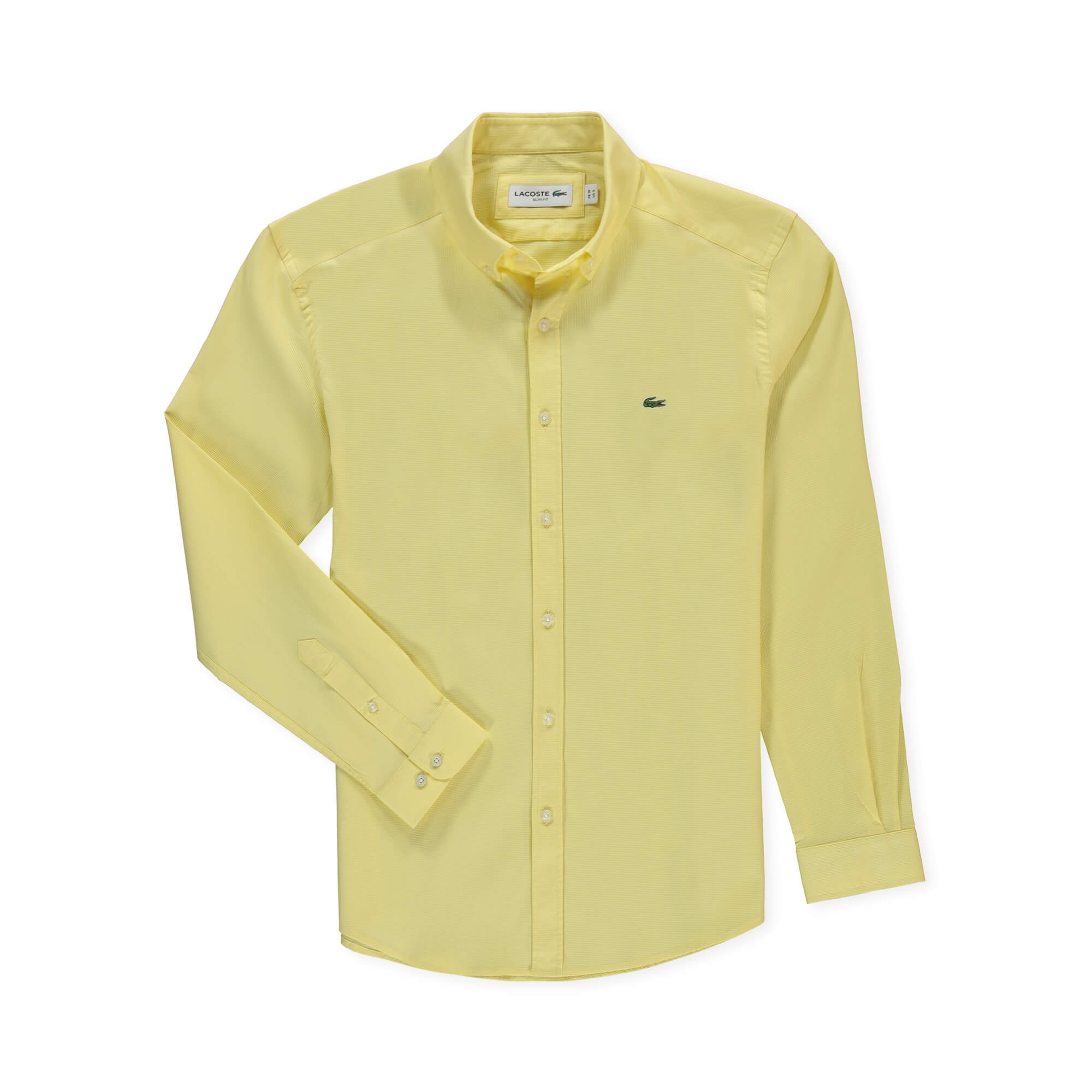 Lacoste Erkek Sarı Uzun Kollu Slim Fit Gömlek