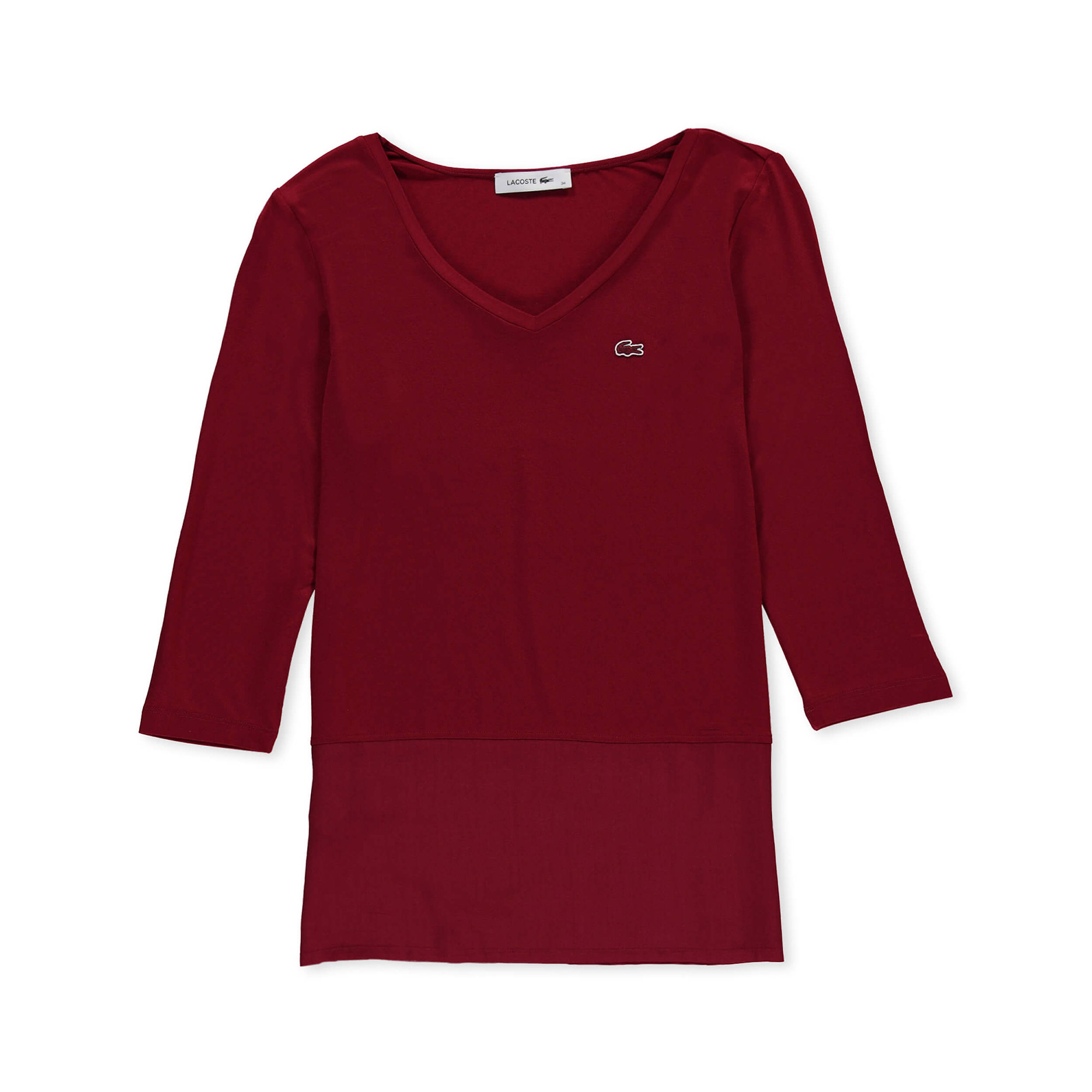 Lacoste Kadın Bordo Uzun Kollu T-Shirt