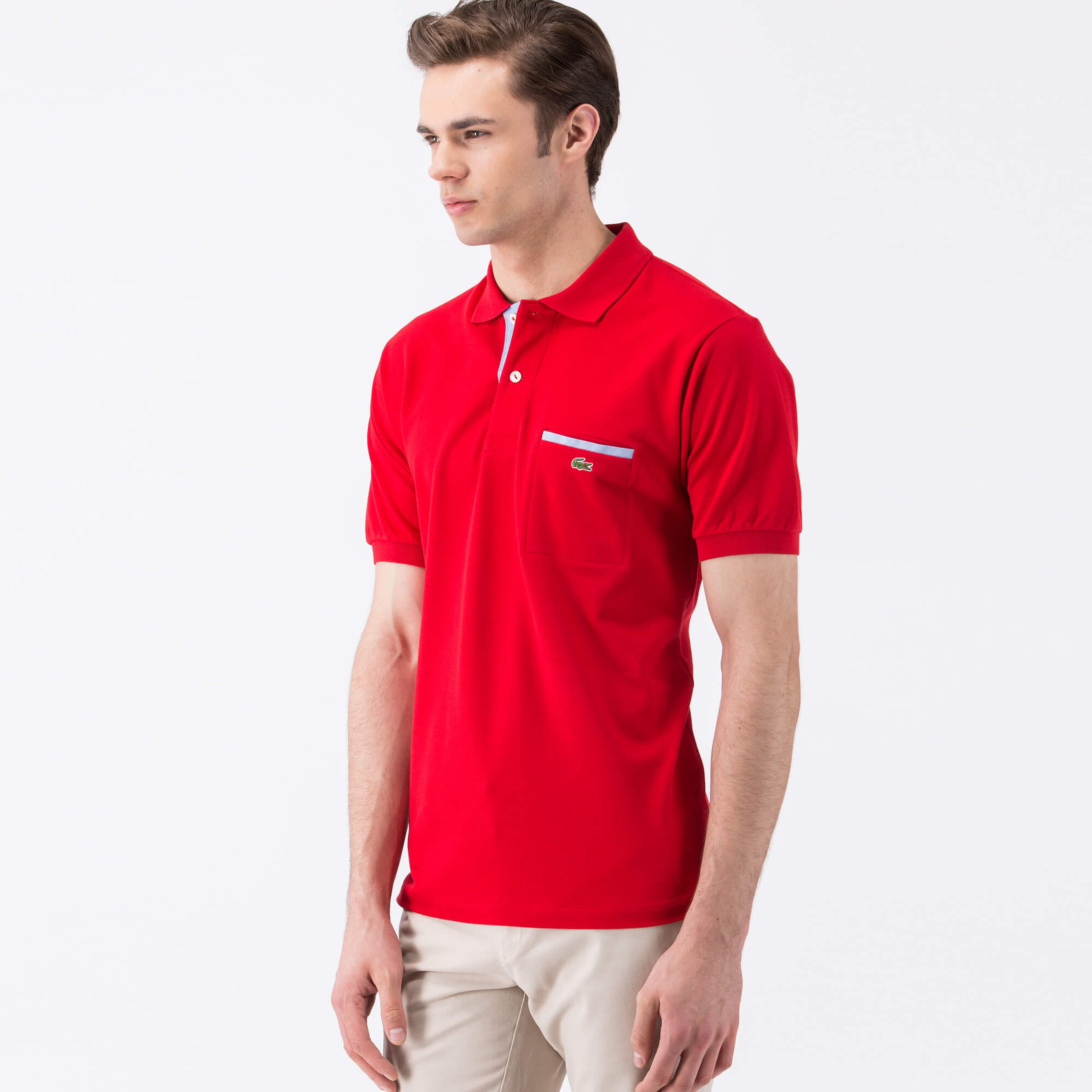 Lacoste Erkek Kırmızı Klasik Fit Kısa Kollu Polo