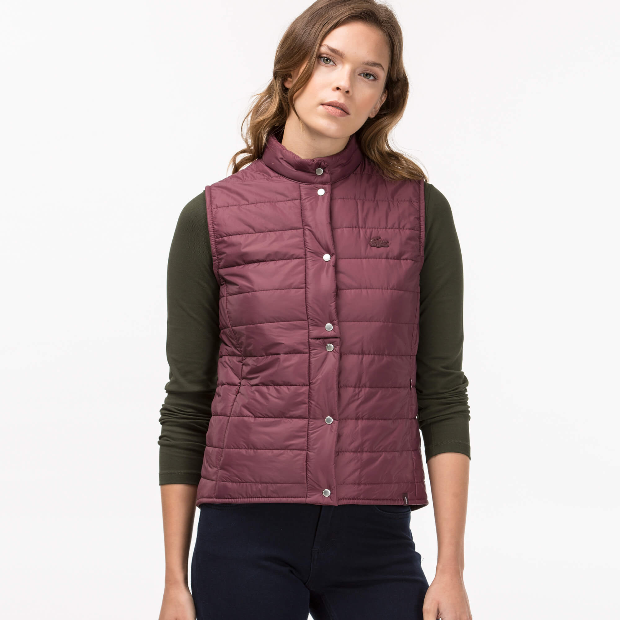 Lacoste Kadın Bordo Yelek