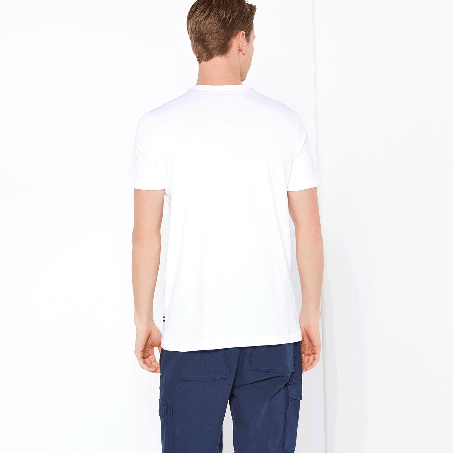 Nautica Erkek Beyaz Slim Fit T-Shirt