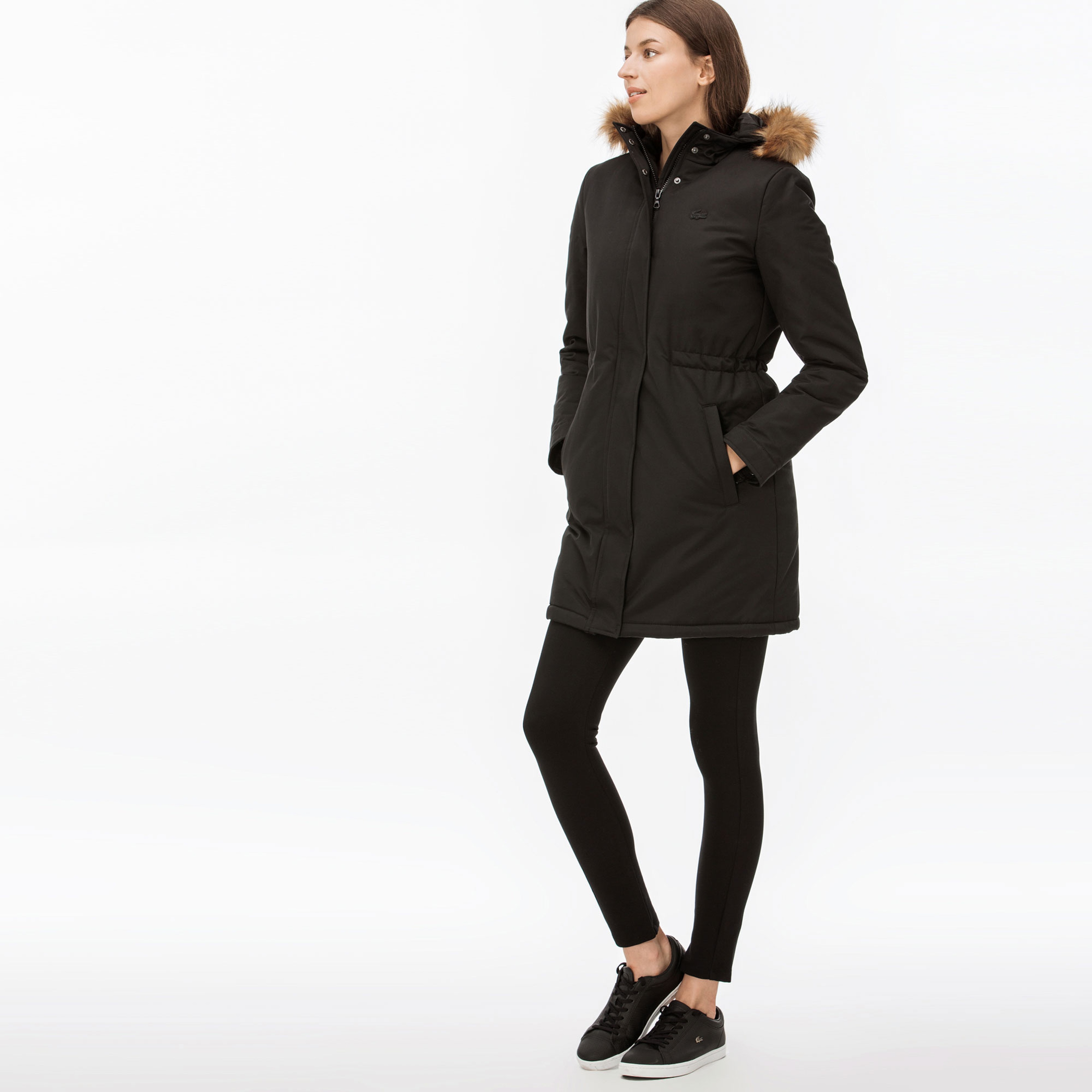 Lacoste Kadın Siyah Mont