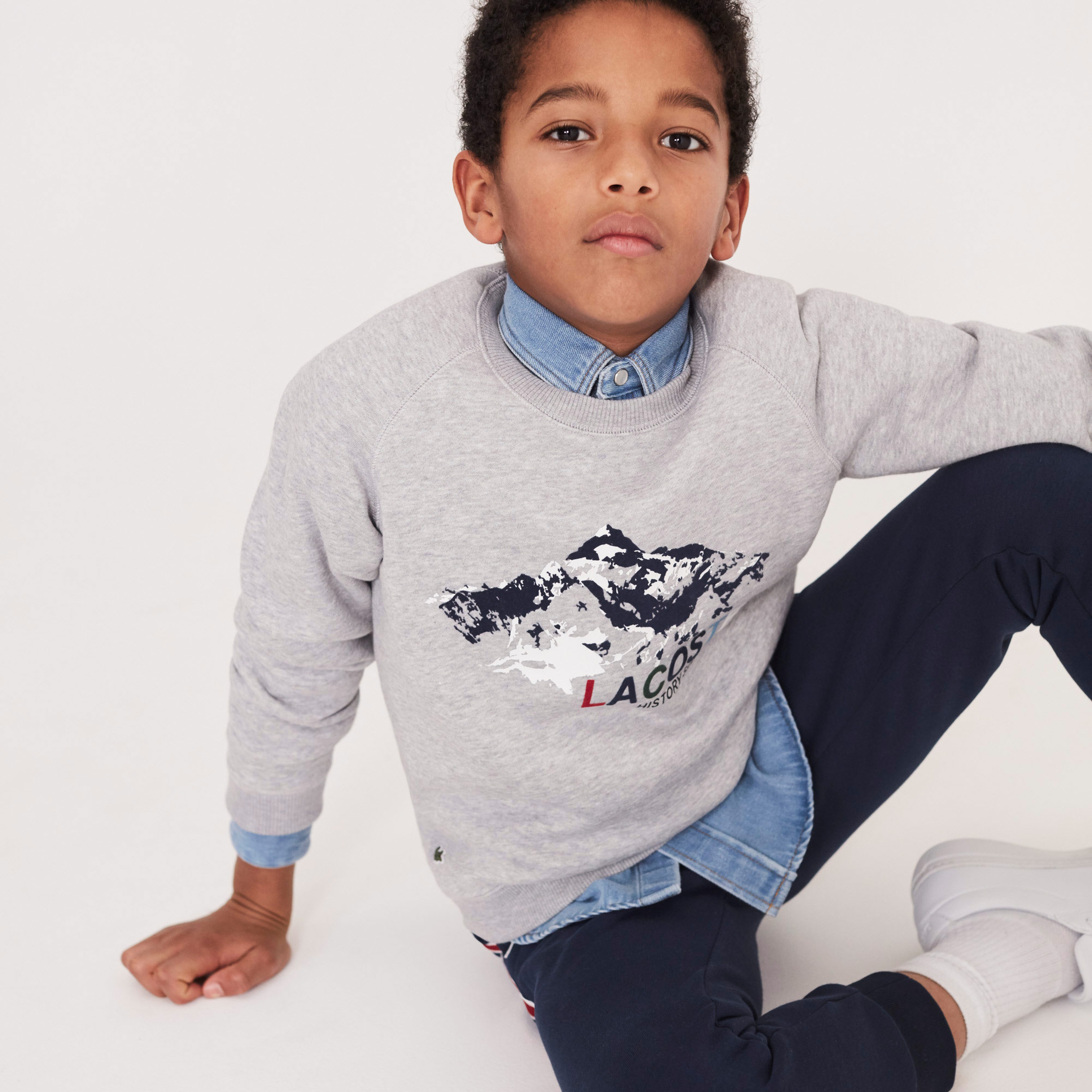 Lacoste Çocuk Gri Sweatshirt