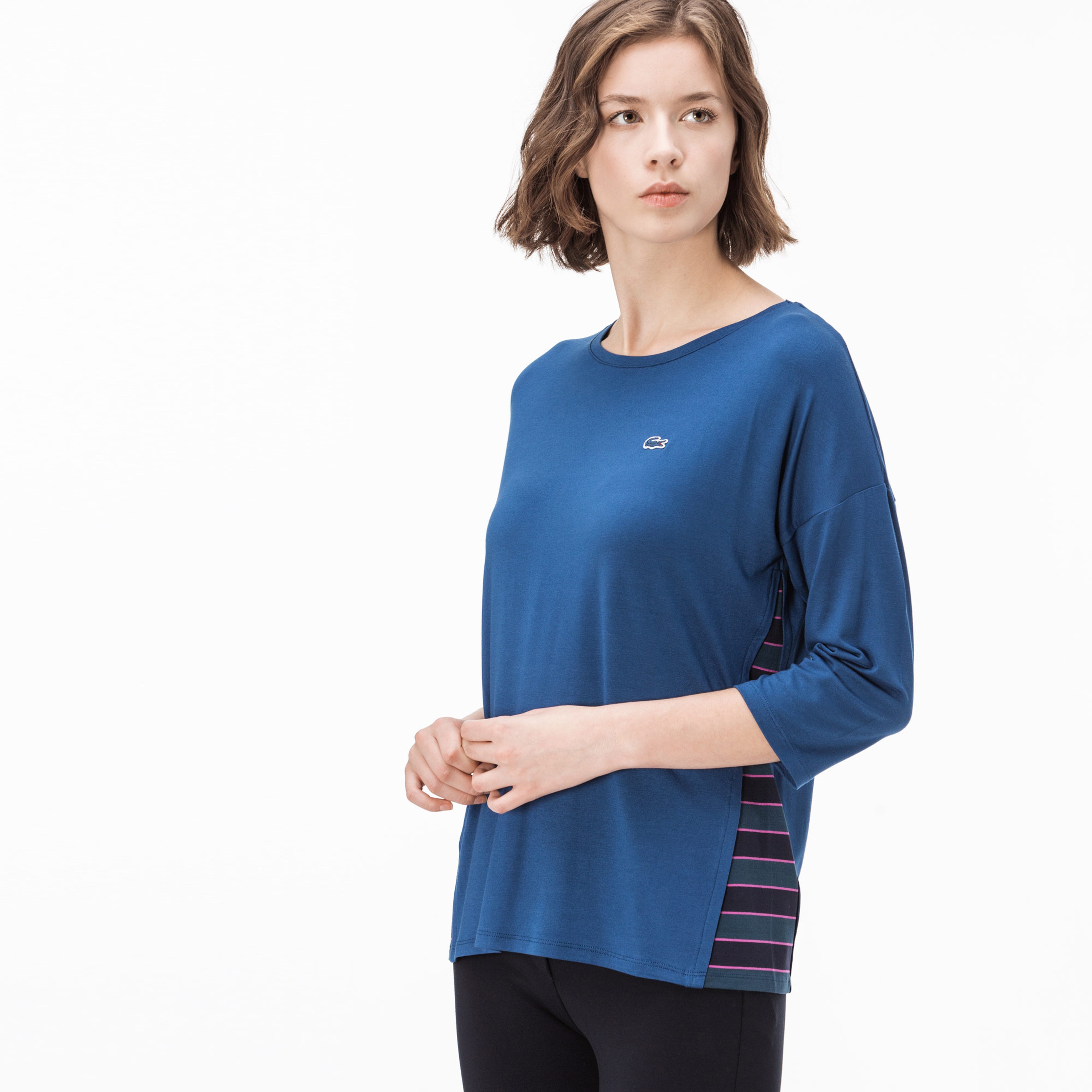 Lacoste Kadın Saks Mavi Tshirt