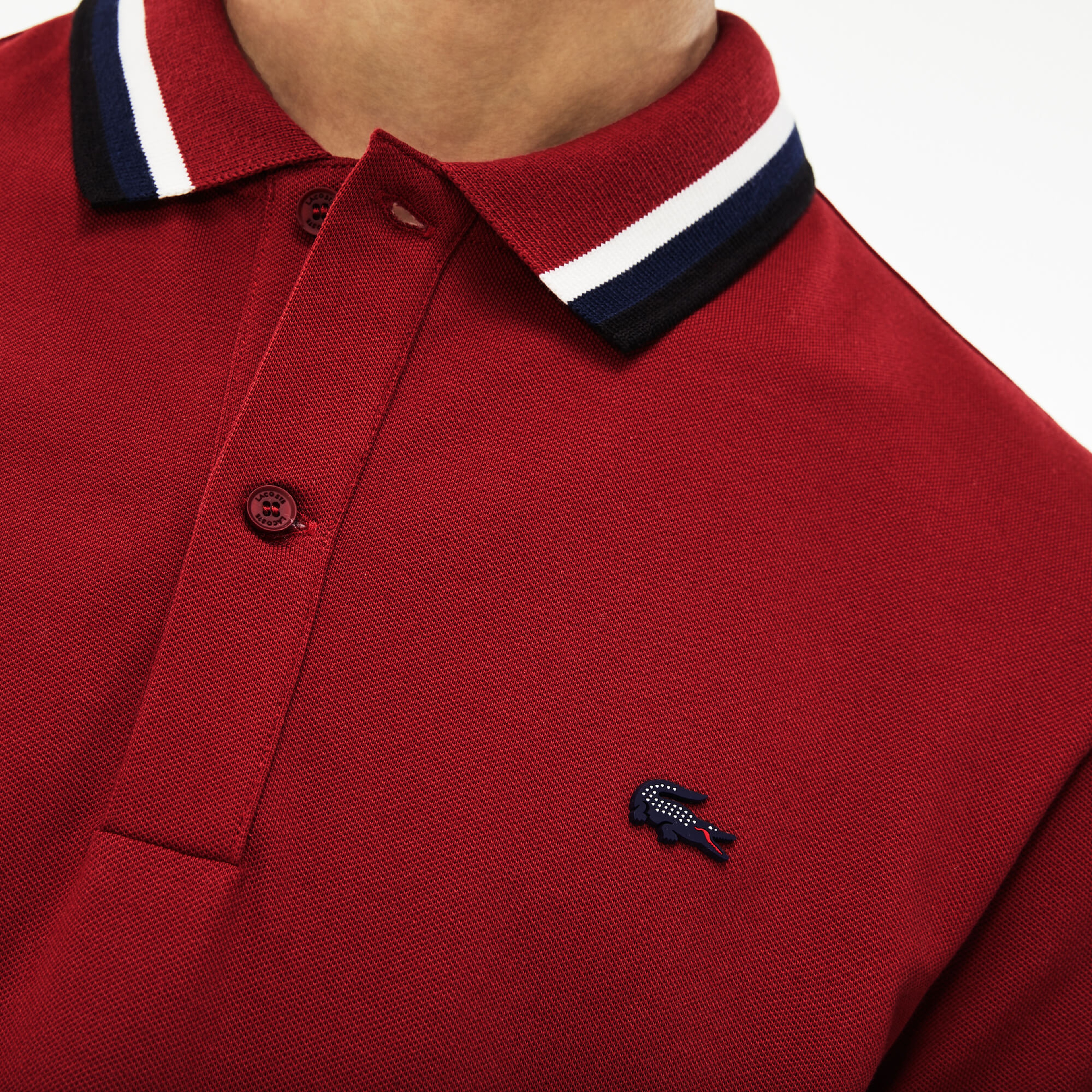 Lacoste Erkek Bordo Slim Fit Polo