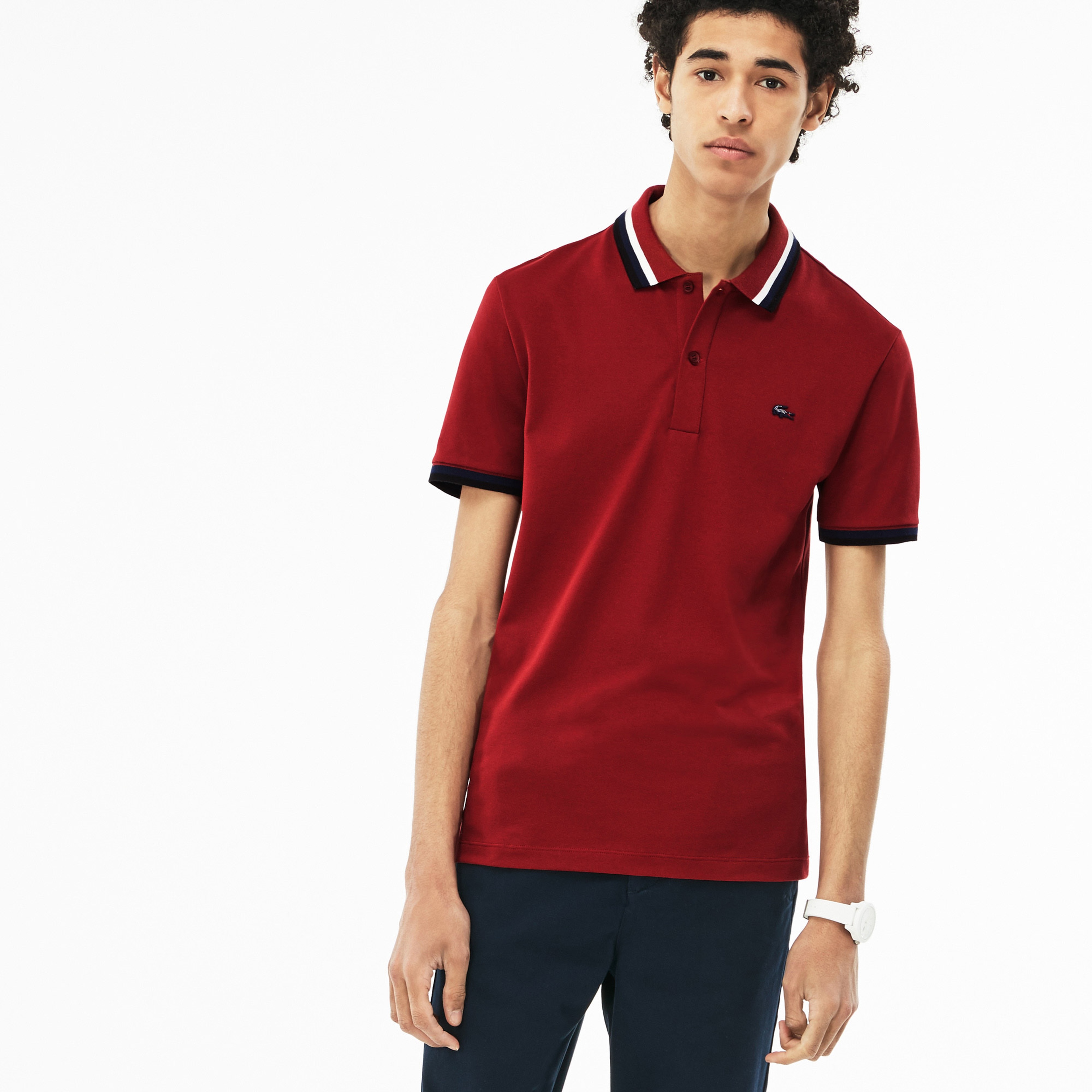 Lacoste Erkek Bordo Slim Fit Polo