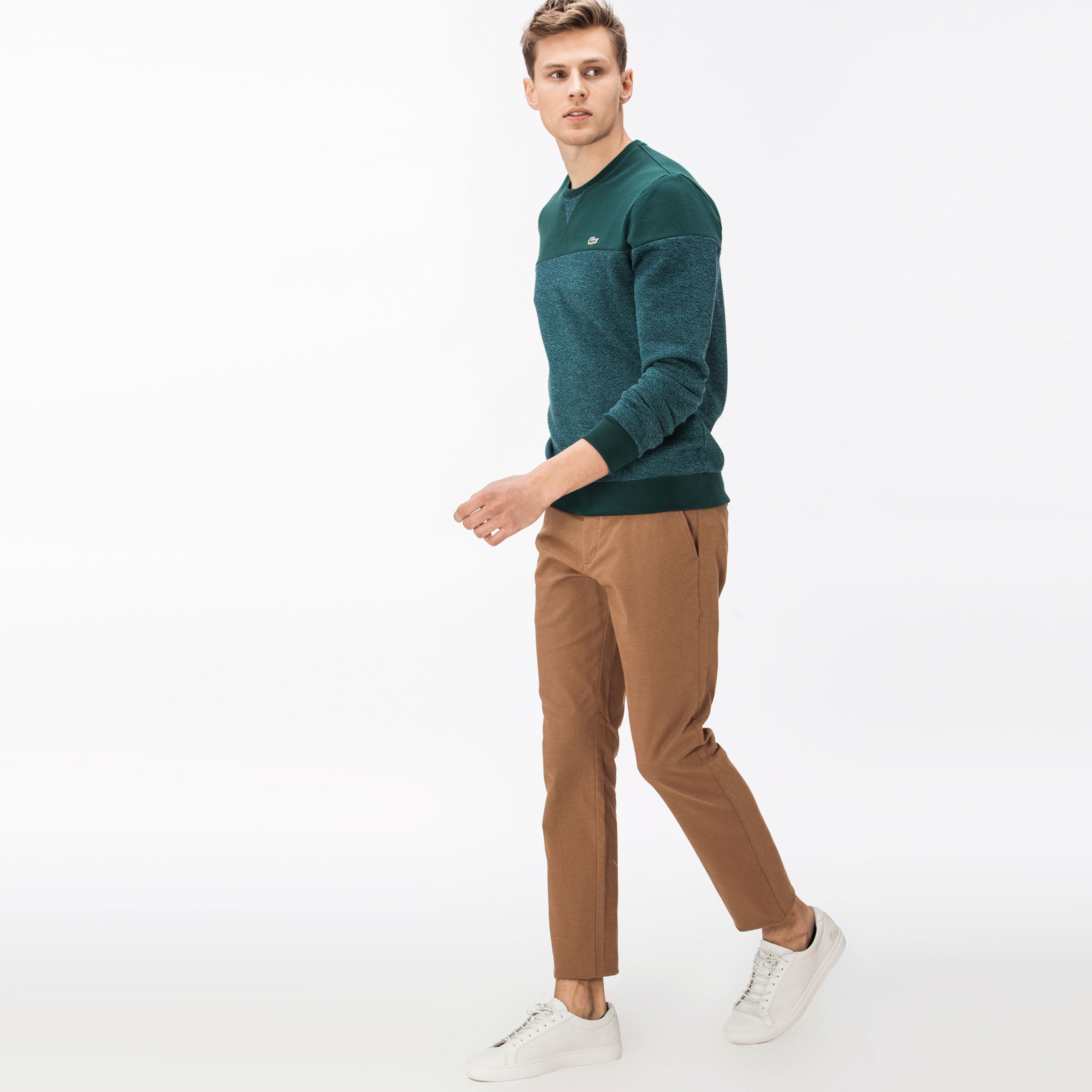 Lacoste Erkek Desenli Kahverengi Pantolon