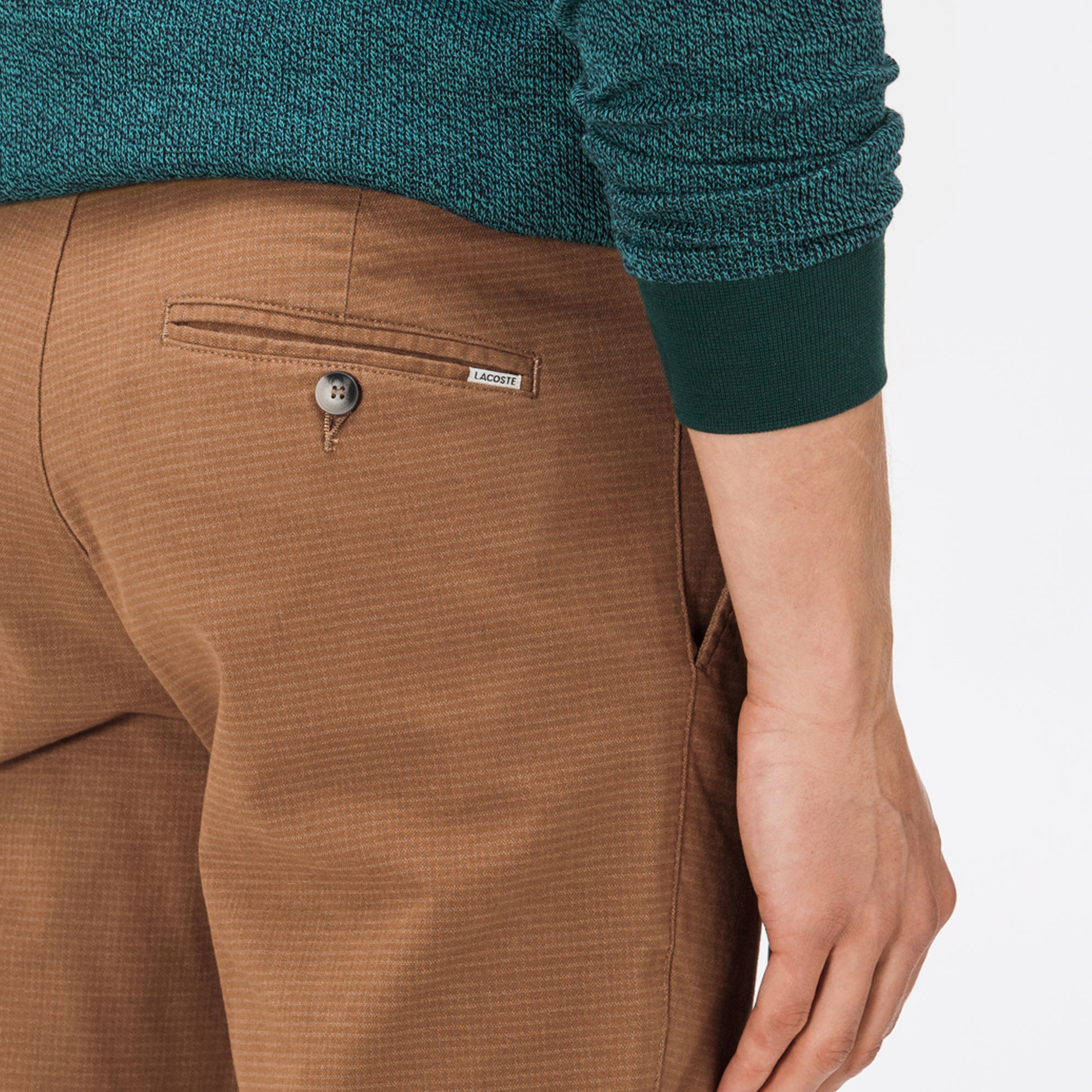 Lacoste Erkek Desenli Kahverengi Pantolon