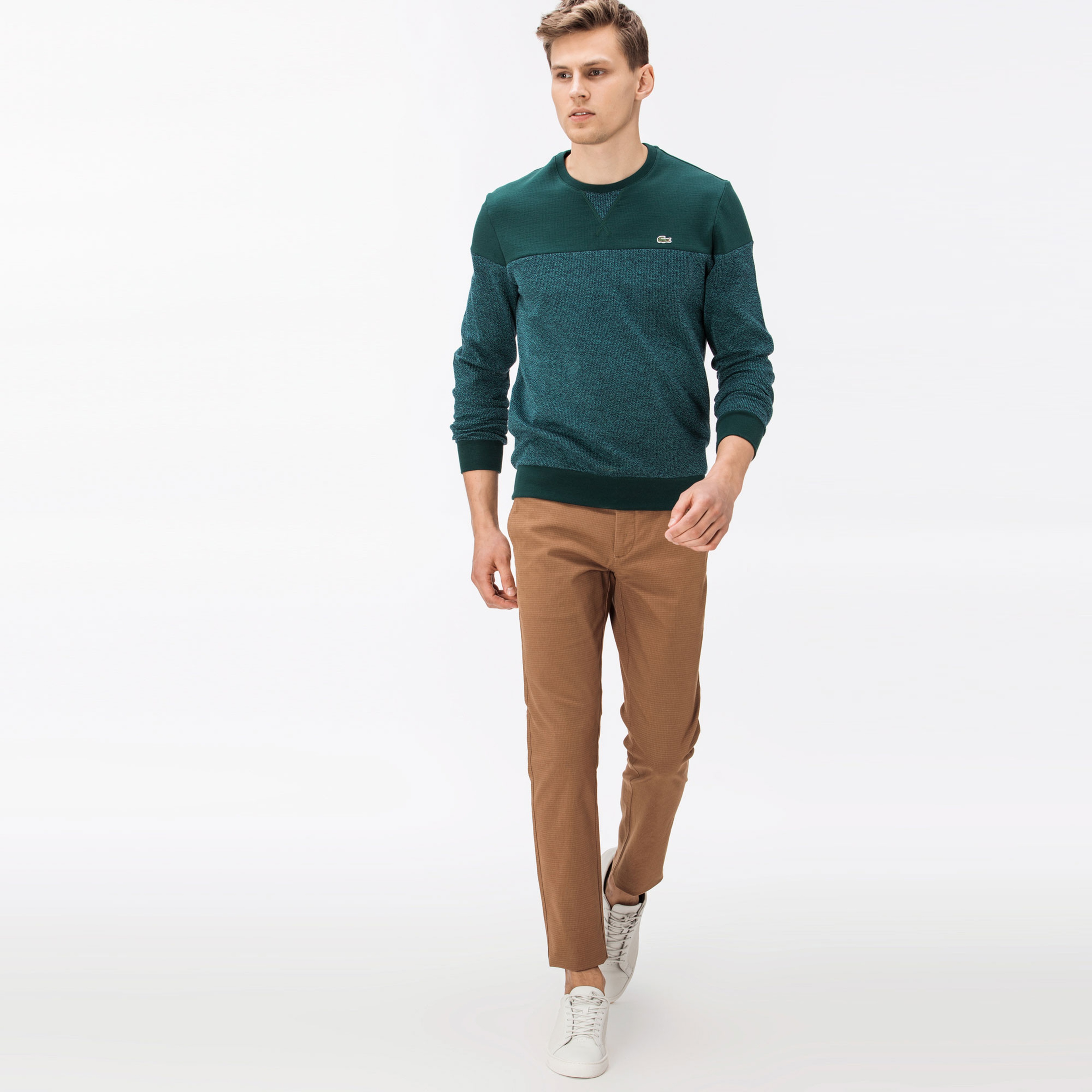 Lacoste Erkek Desenli Kahverengi Pantolon