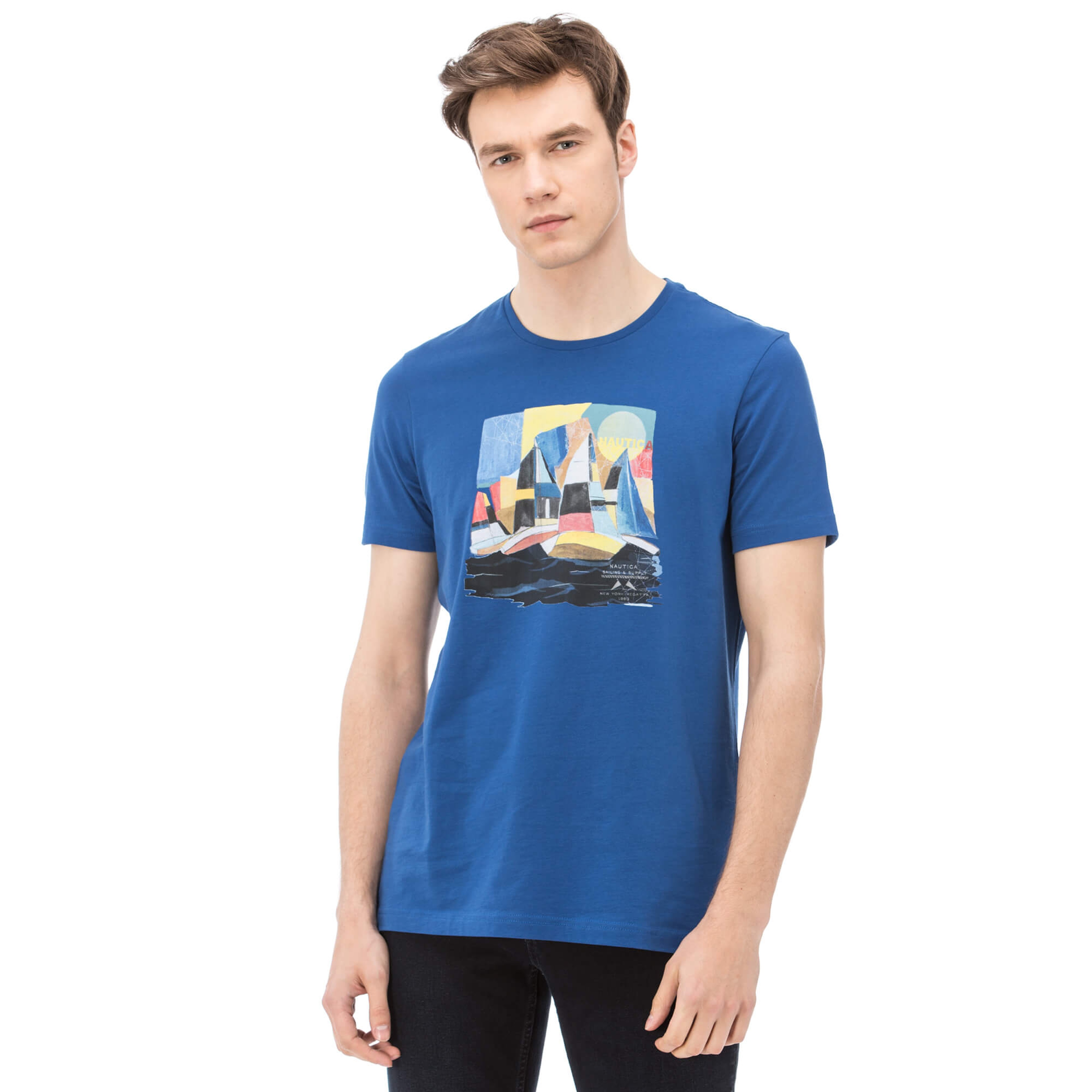 Nautica Erkek Mavi T-Shirt