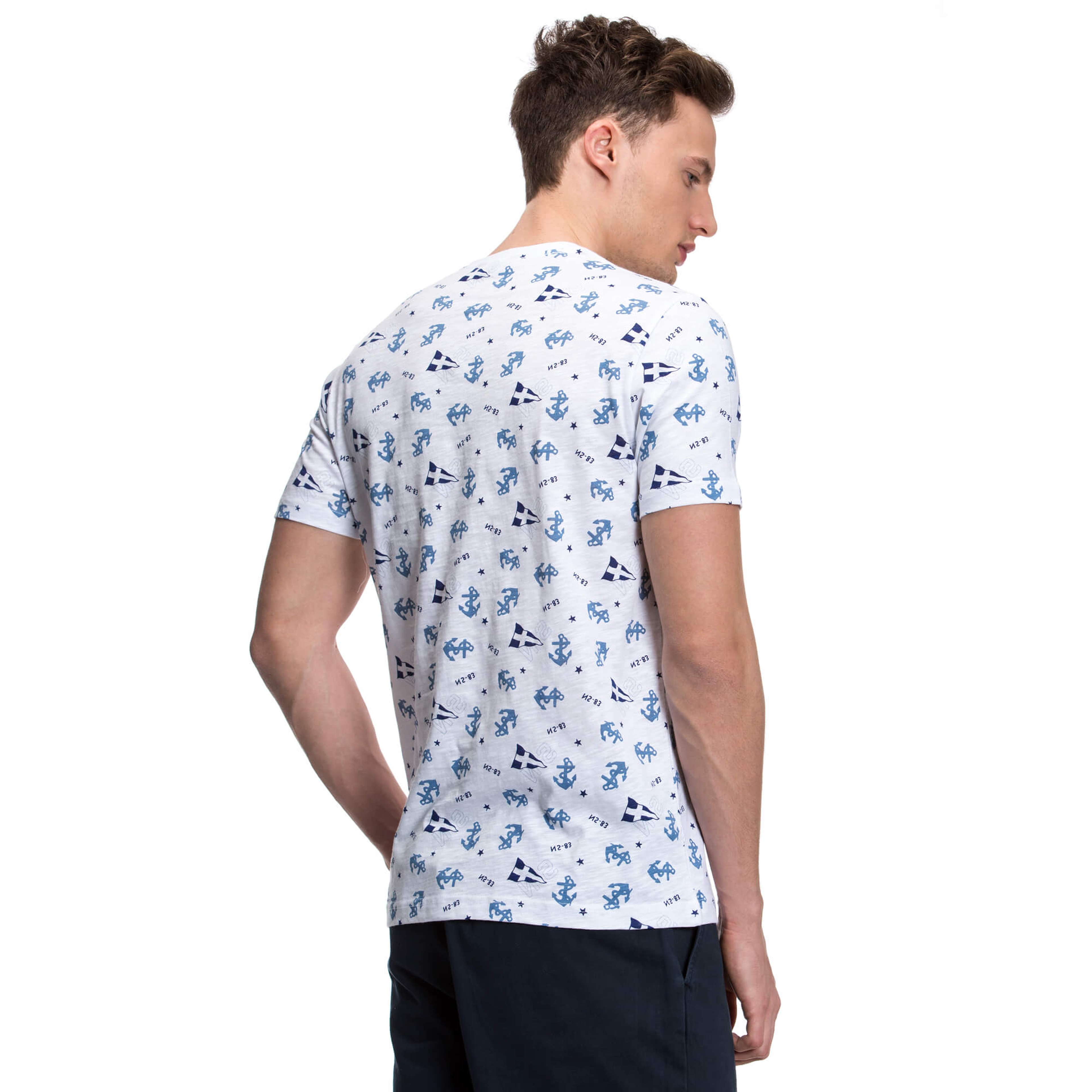 NAUTICA ERKEK V YAKA SLIM FIT BEYAZ T-SHIRT