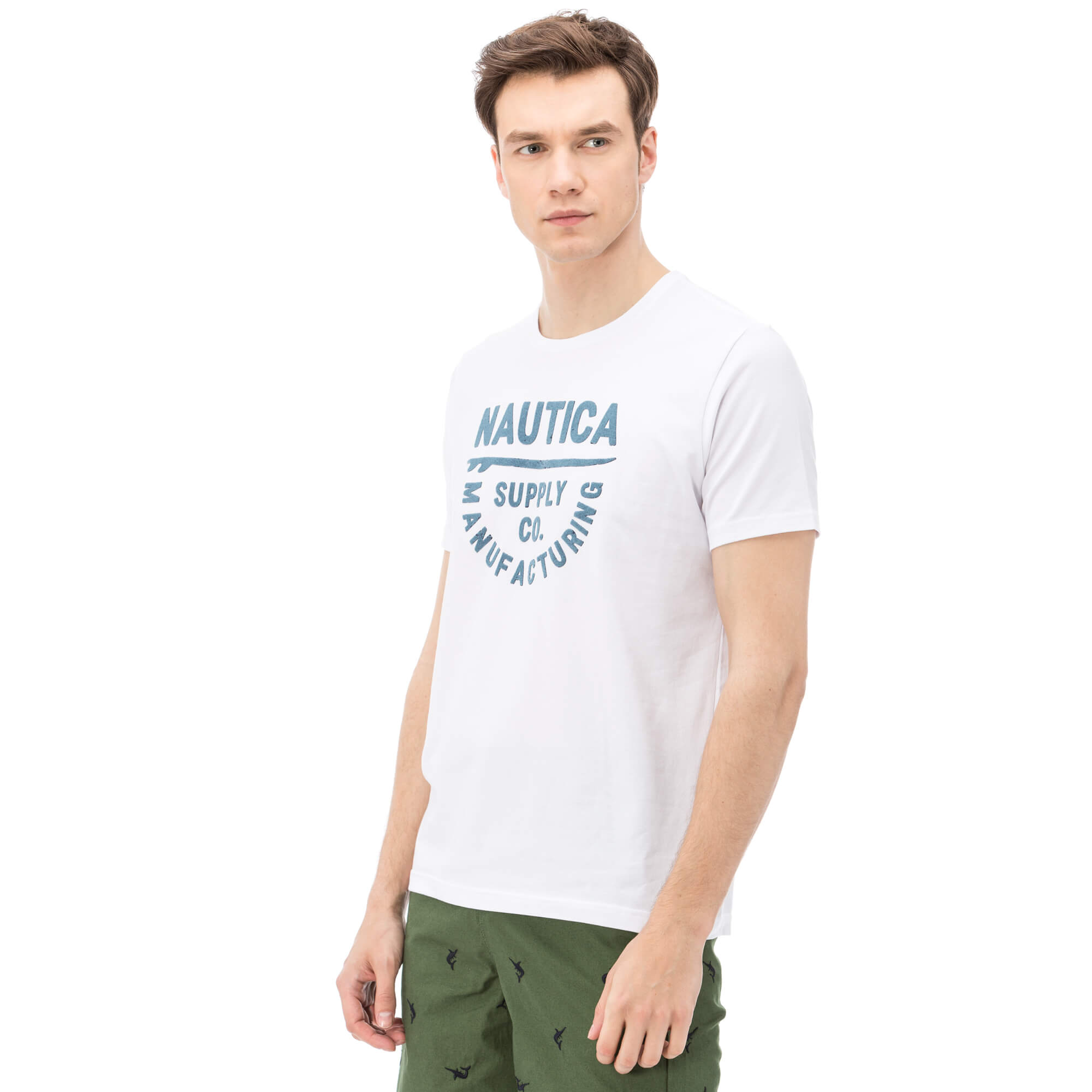 Nautica Erkek Beyaz T-Shirt