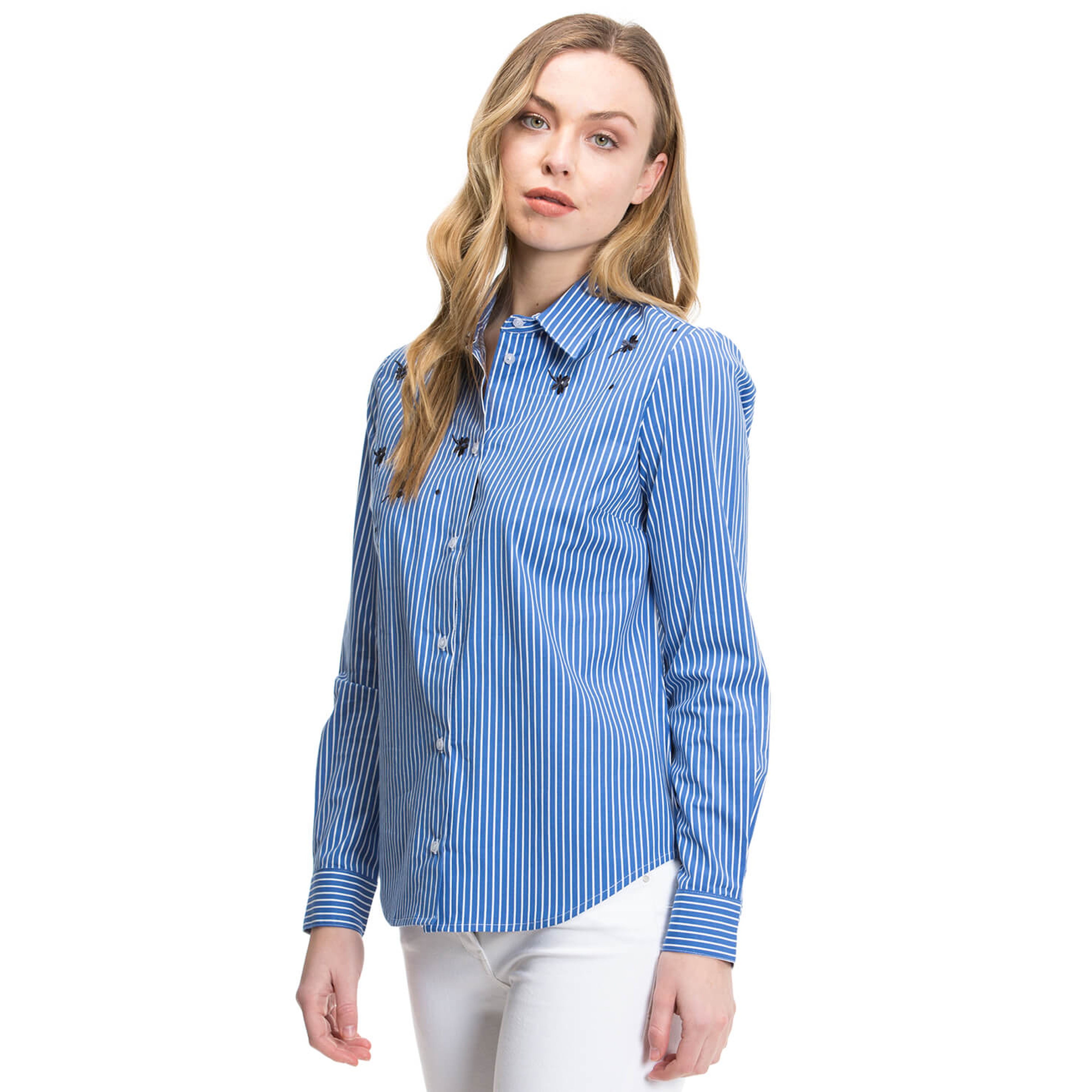 Nautica Kadın Mavi Regular Fit Gömlek