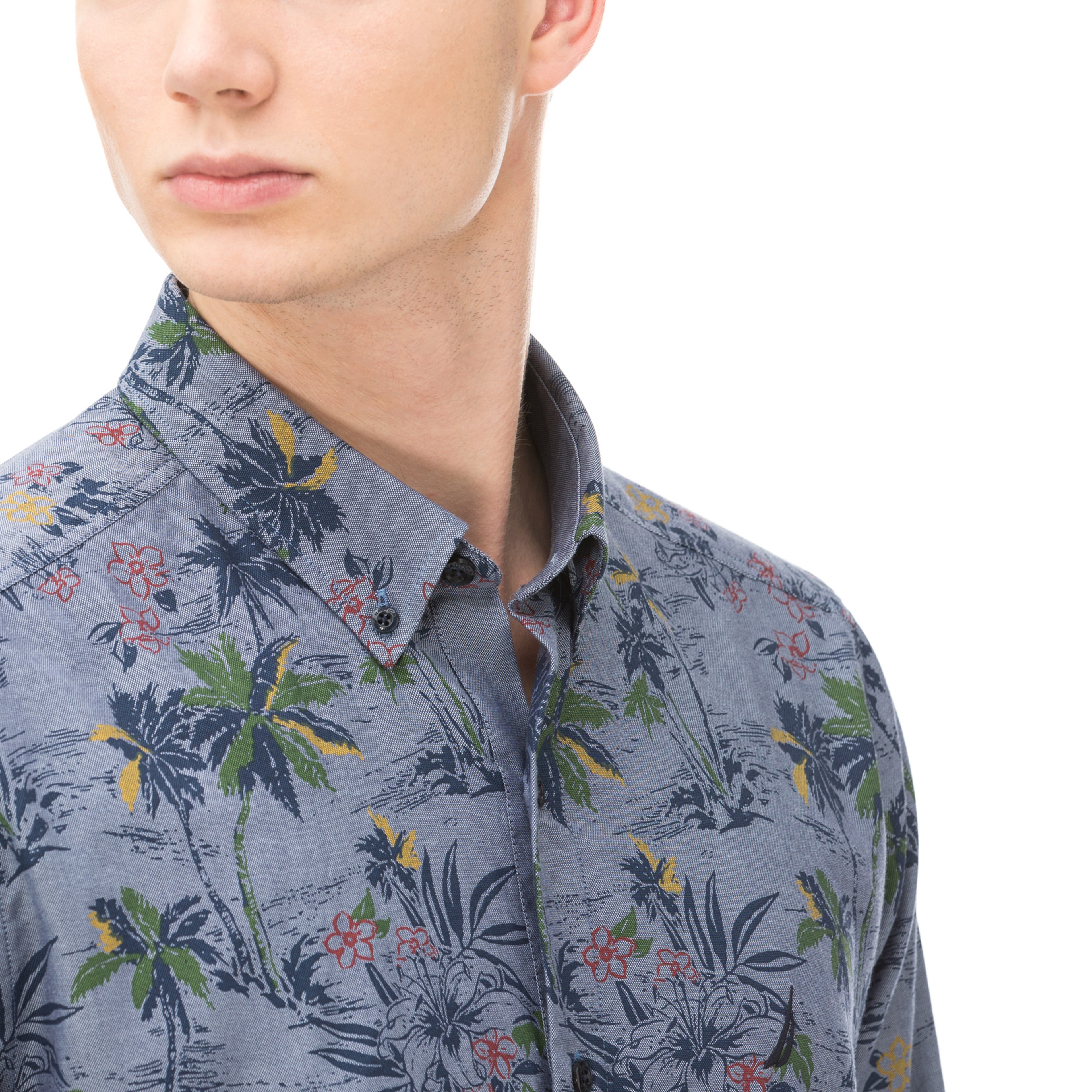 Nautica Erkek Lacivert Slim Fit Gömlek