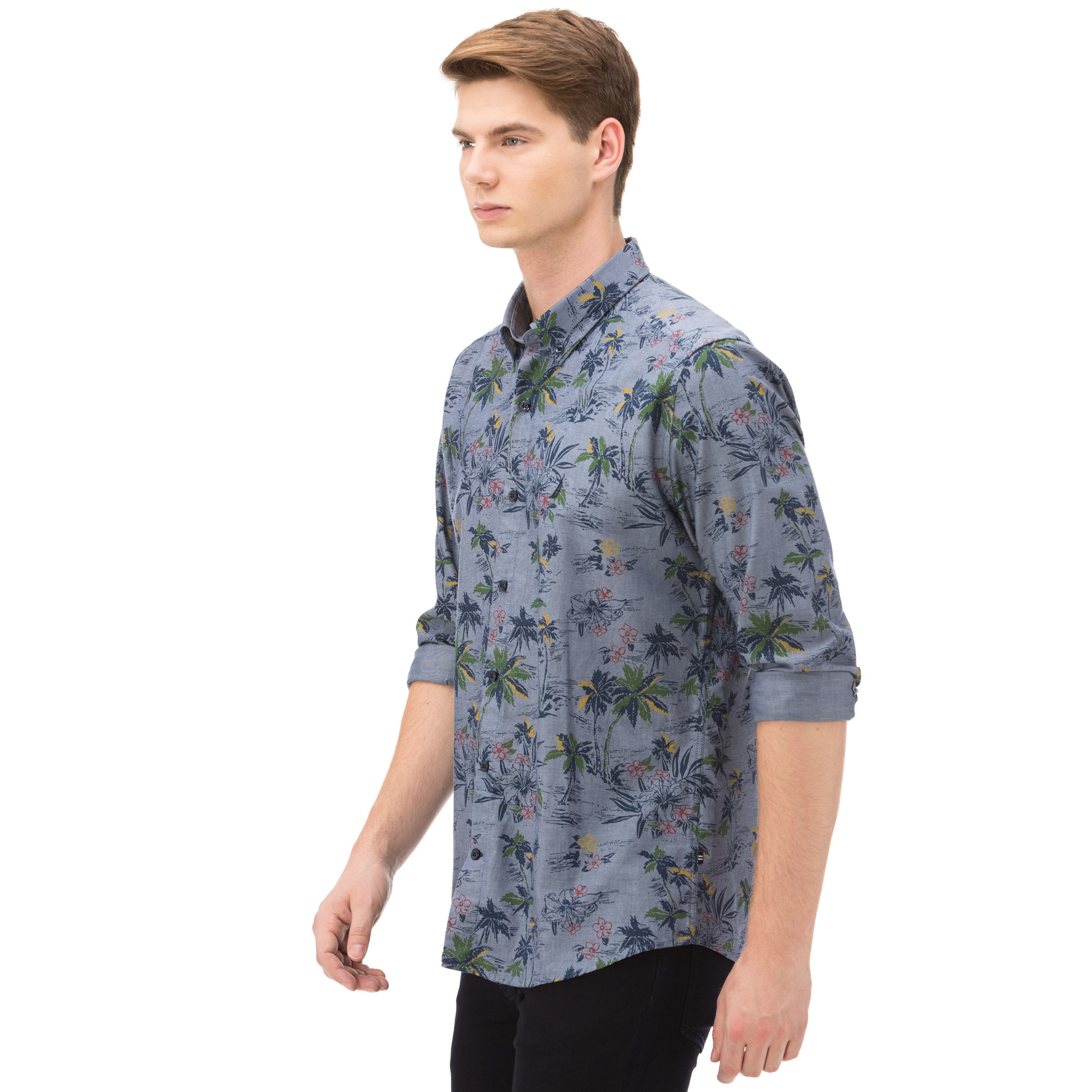 Nautica Erkek Lacivert Slim Fit Gömlek