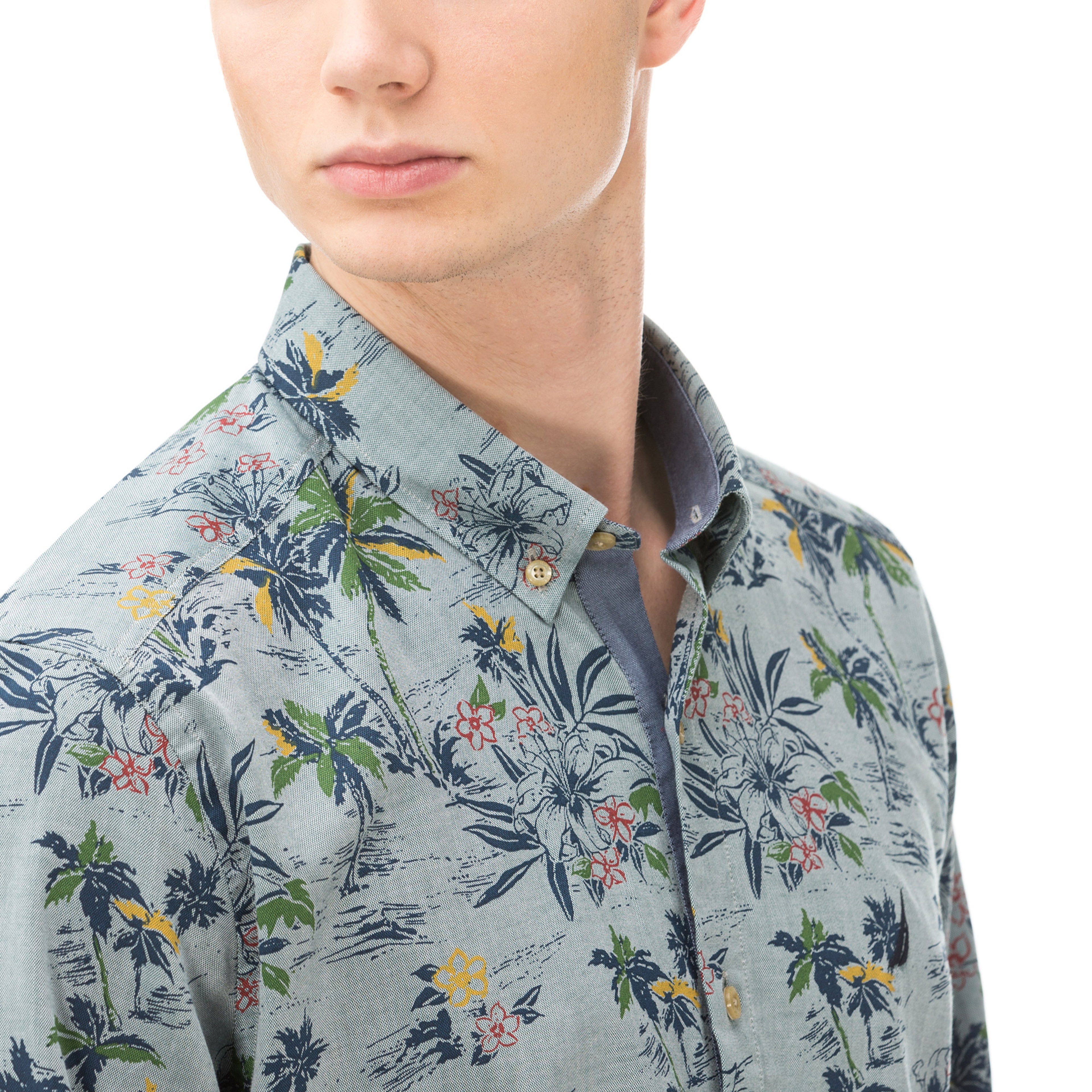 Nautica Erkek Yeşil Slim Fit Gömlek