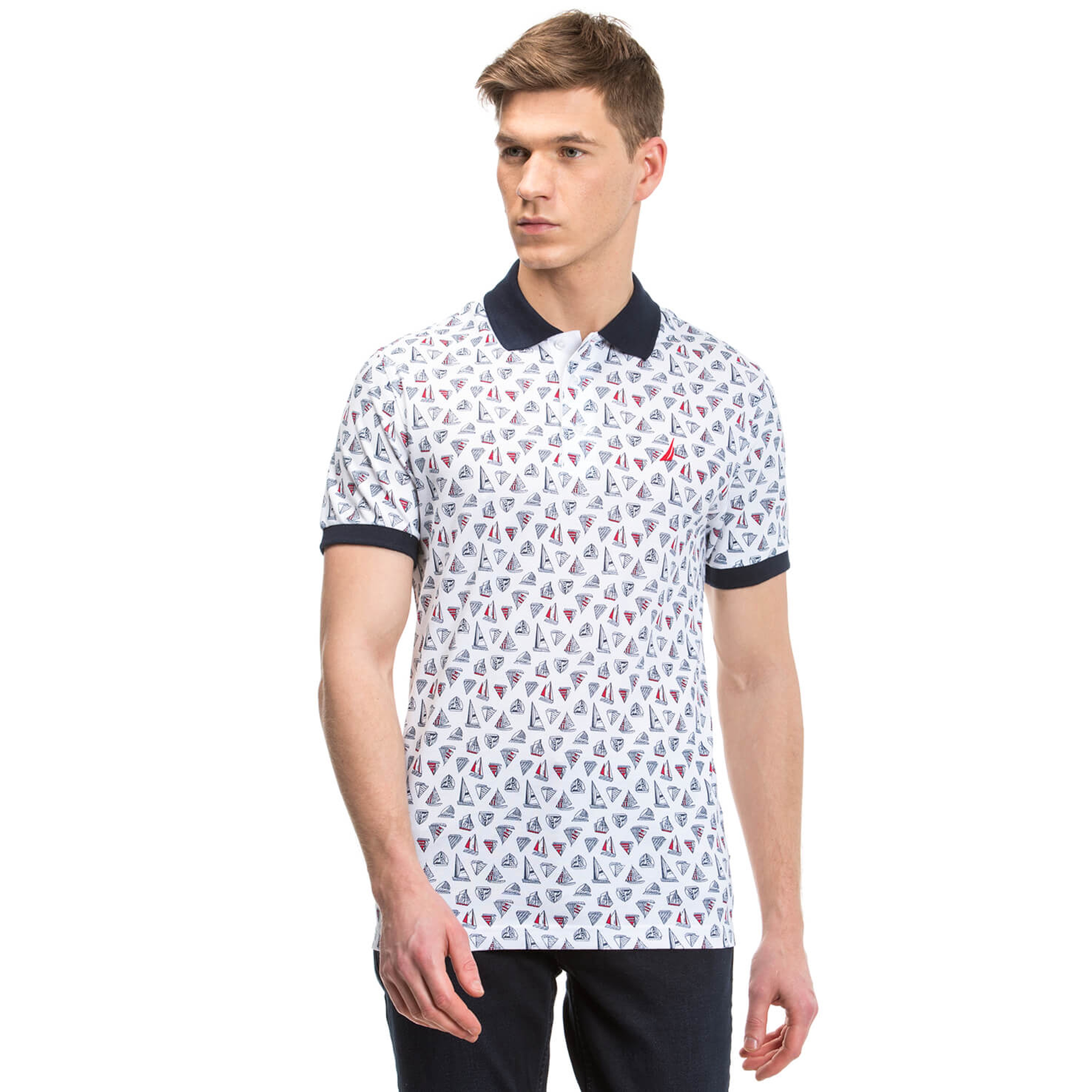 Nautica Erkek Beyaz Slim Fit Polo