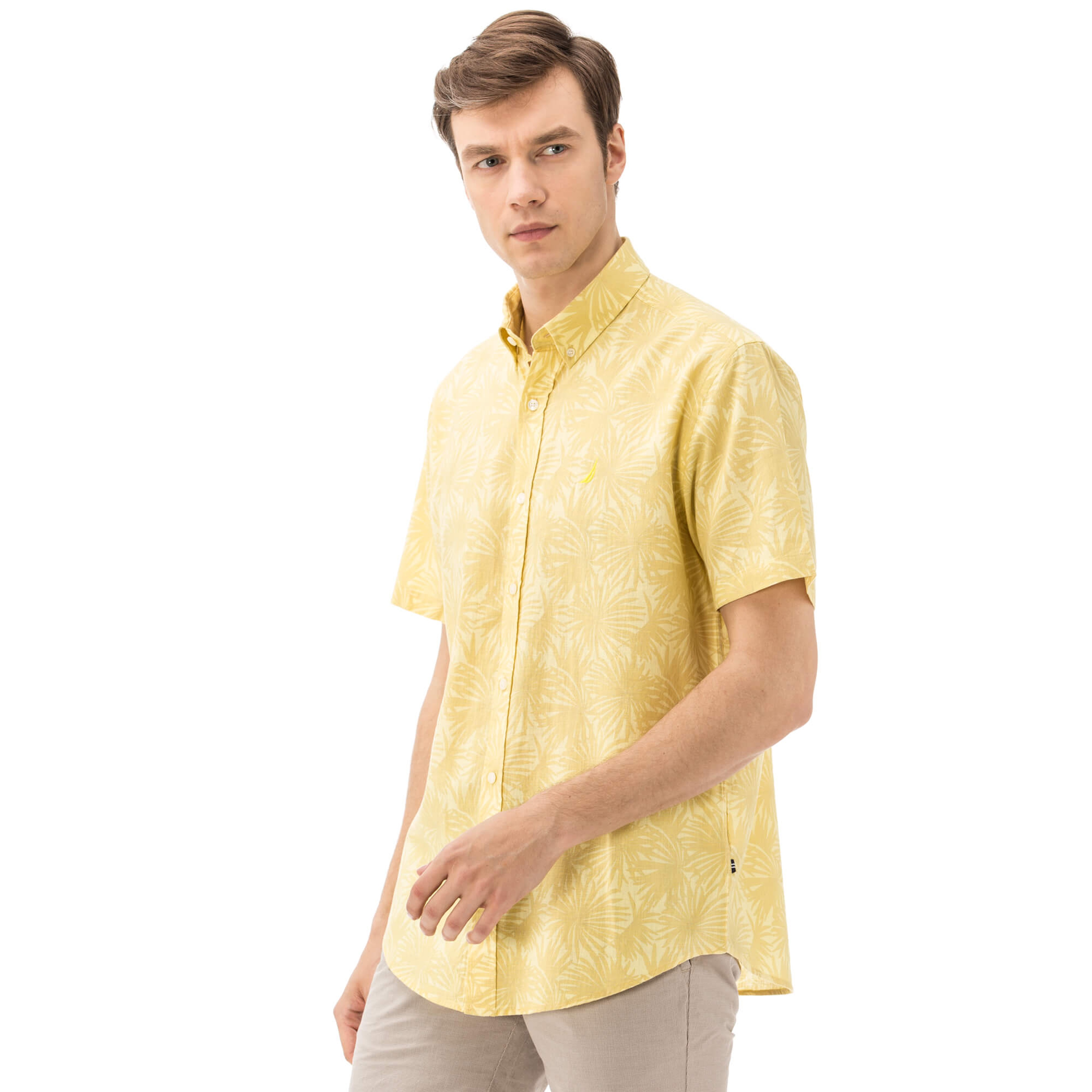 Nautica Erkek Sarı Regular Fit Gömlek