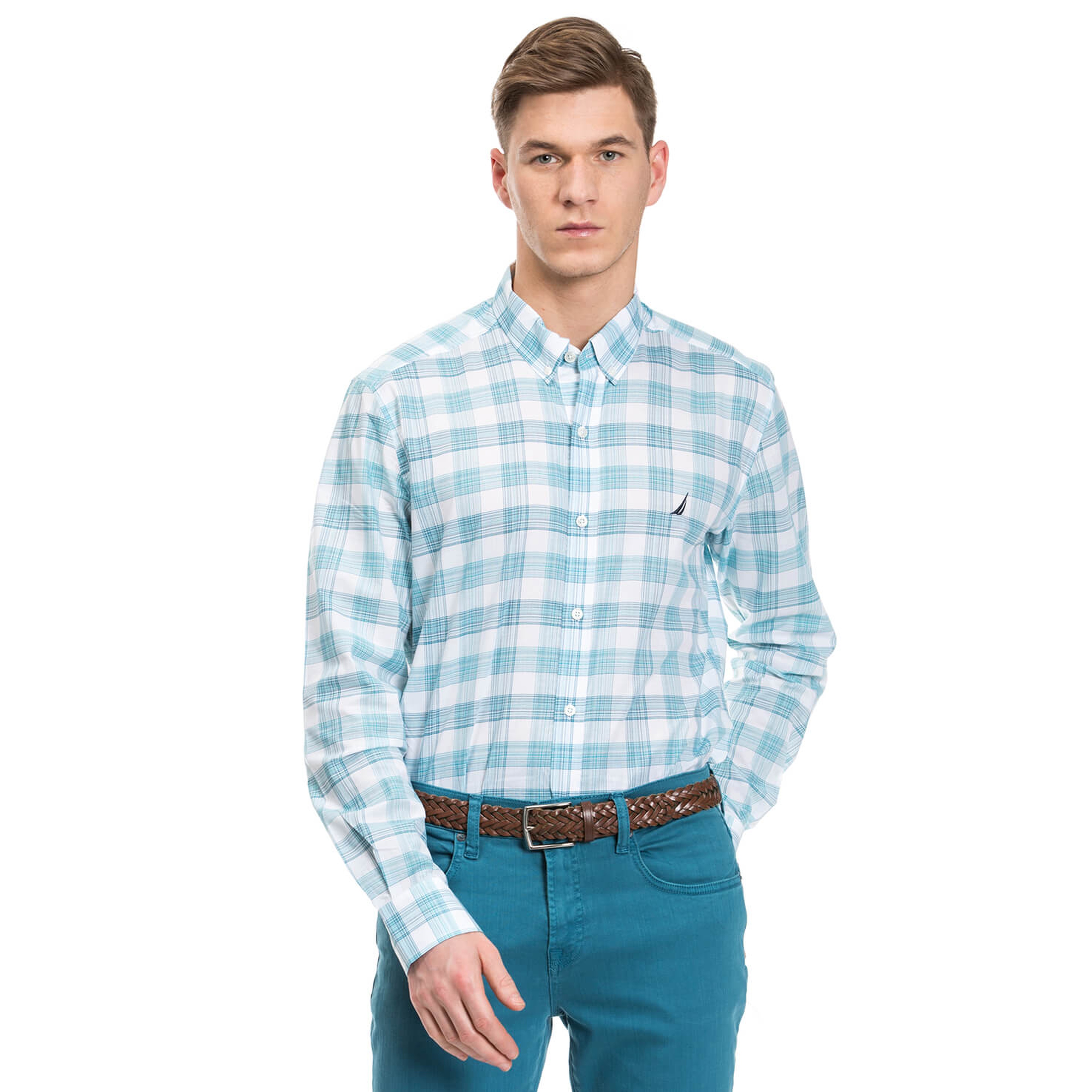 Nautica Erkek Mavi Slim Fit Gömlek