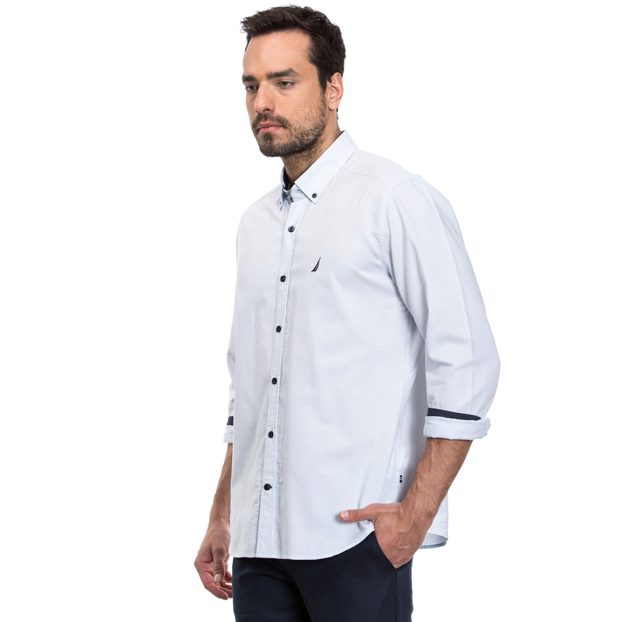 Nautica Erkek Mavi Slim Fit Gömlek