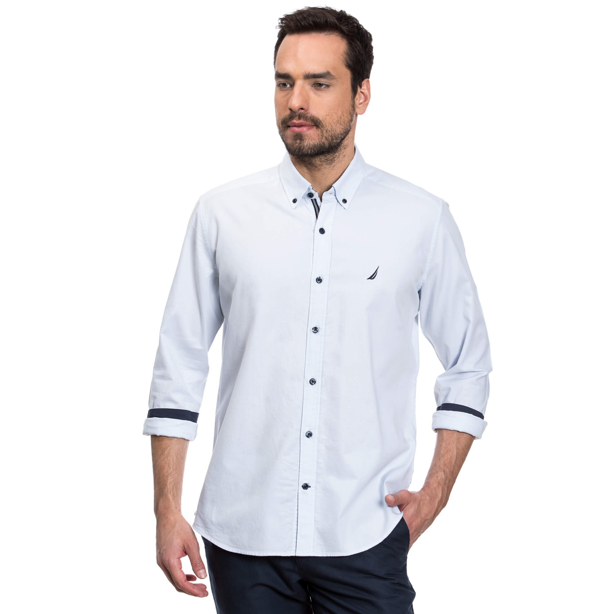 Nautica Erkek Mavi Slim Fit Gömlek