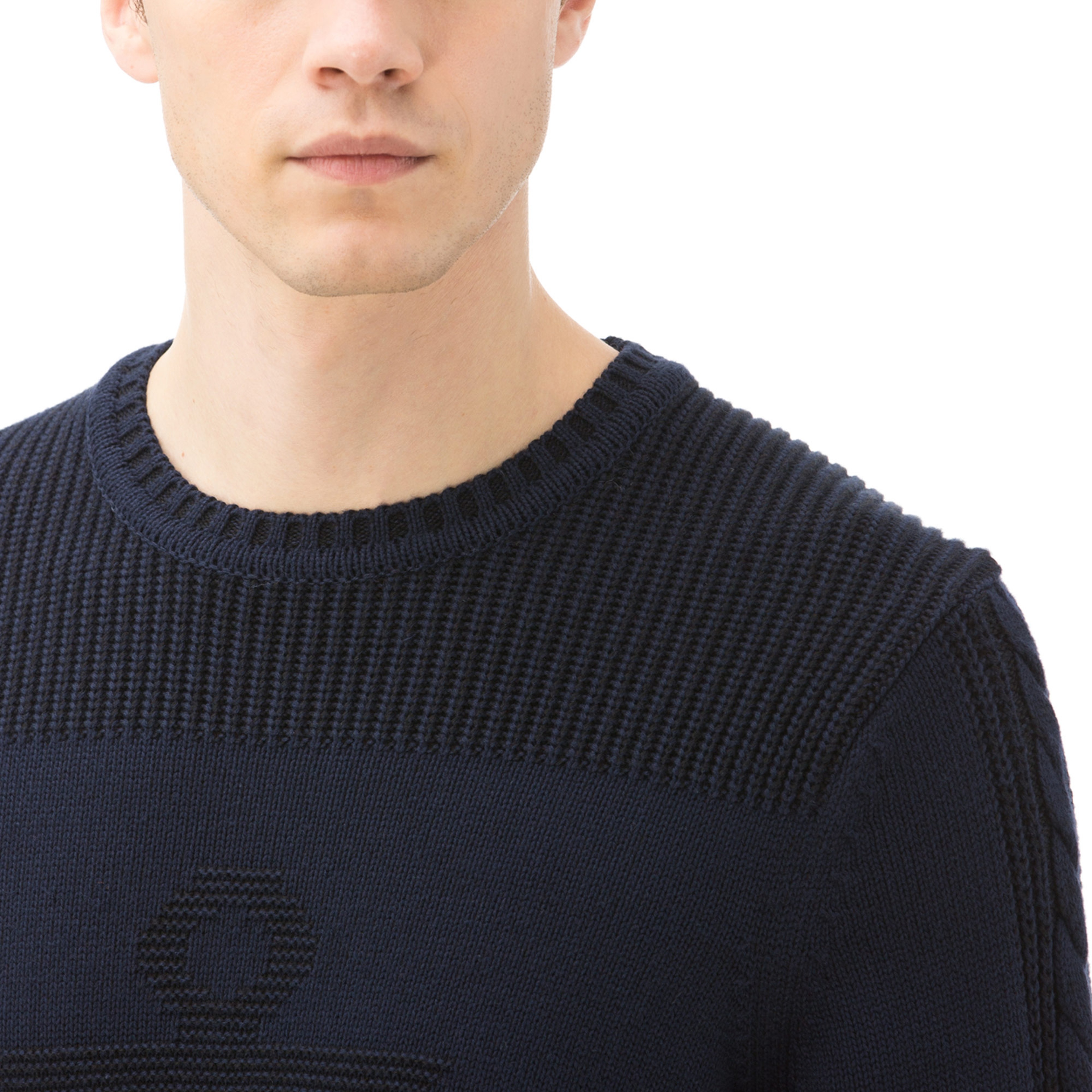 NAUTICA UZUN KOLLU ÇAPA DESENLİ ERKEK TRİKO