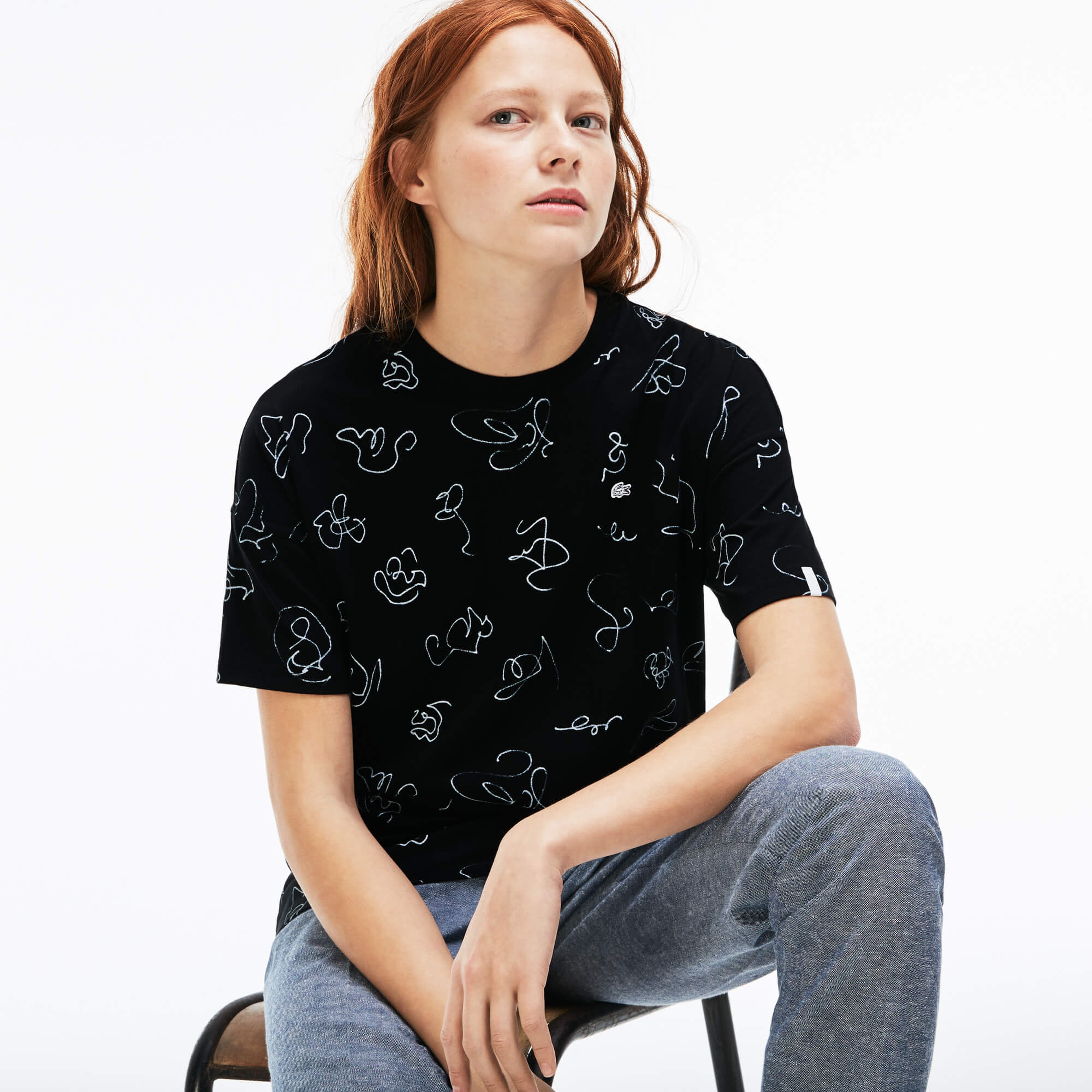 Lacoste Kadın Siyah T-Shirt