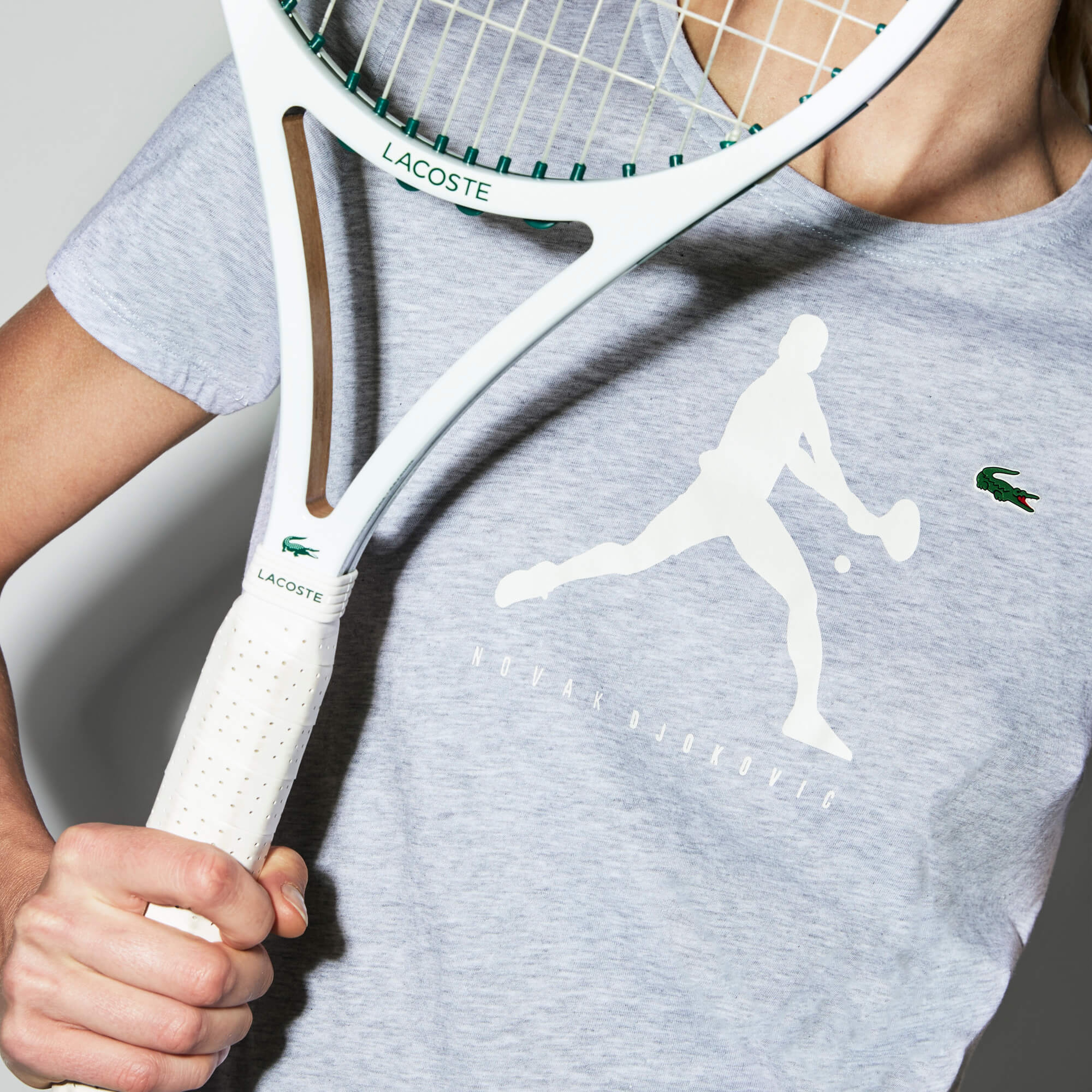 Lacoste Kadın Gri T-Shirt