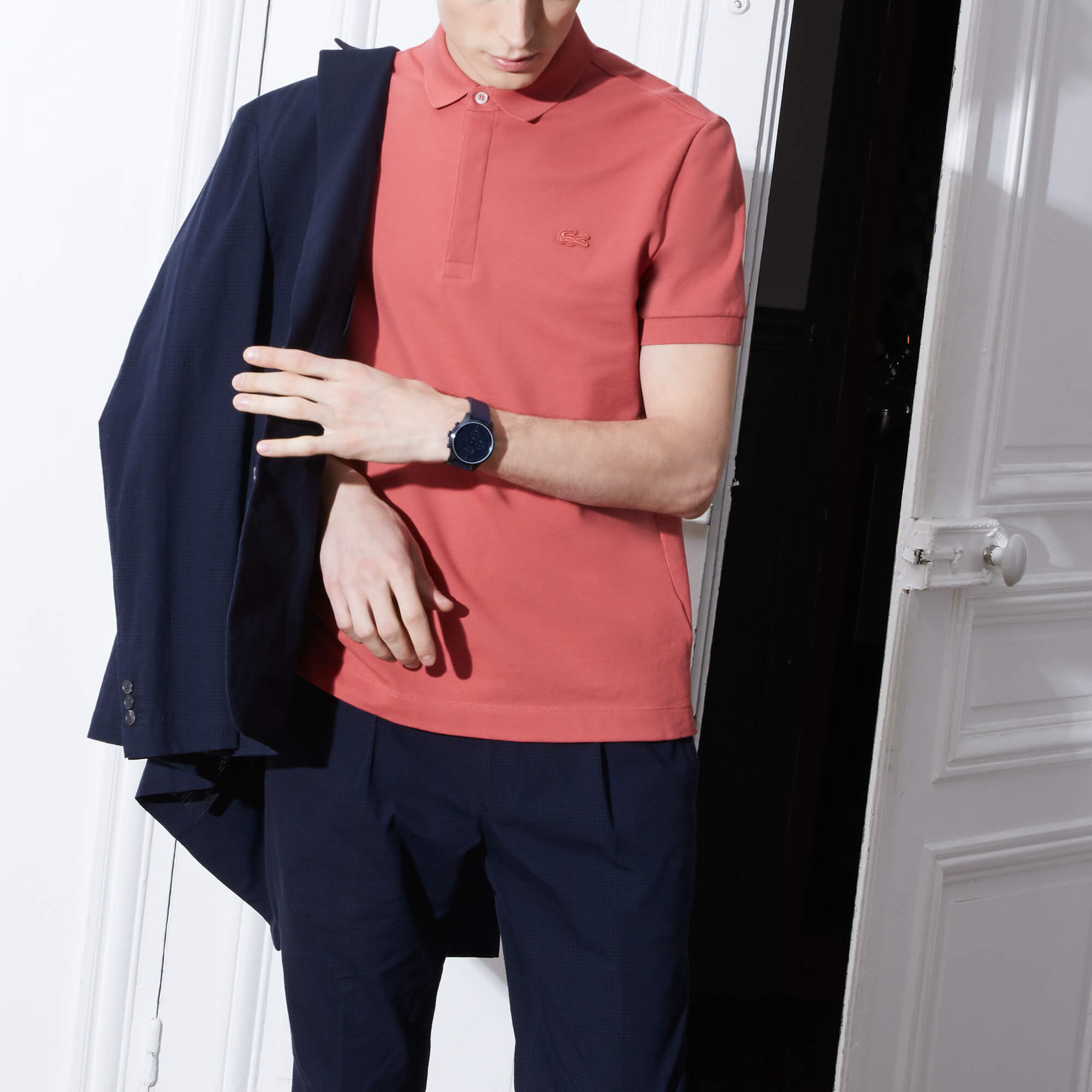 Erkek Regular Fit Paris Pembe Polo