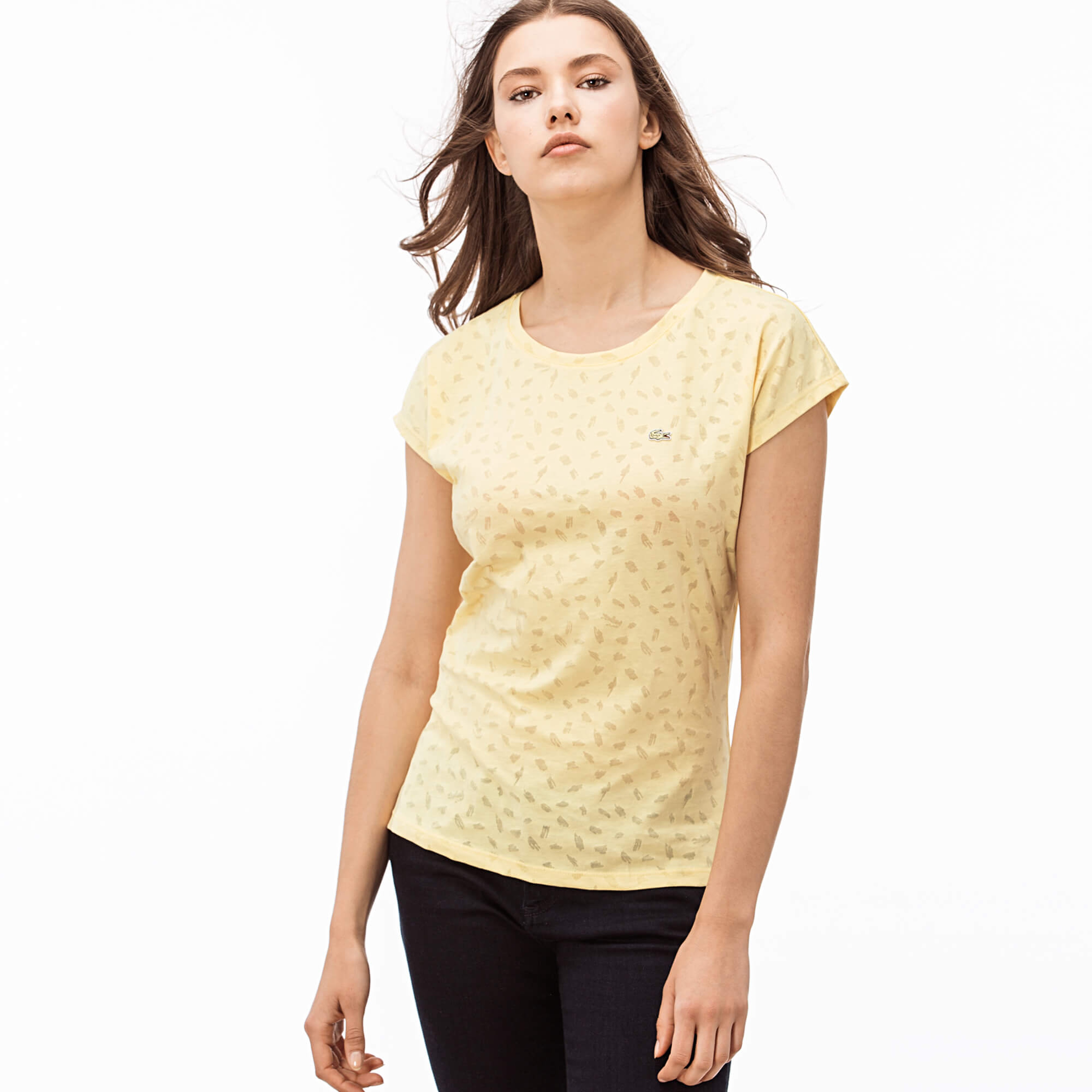 Lacoste Kadın Sarı T-Shirt