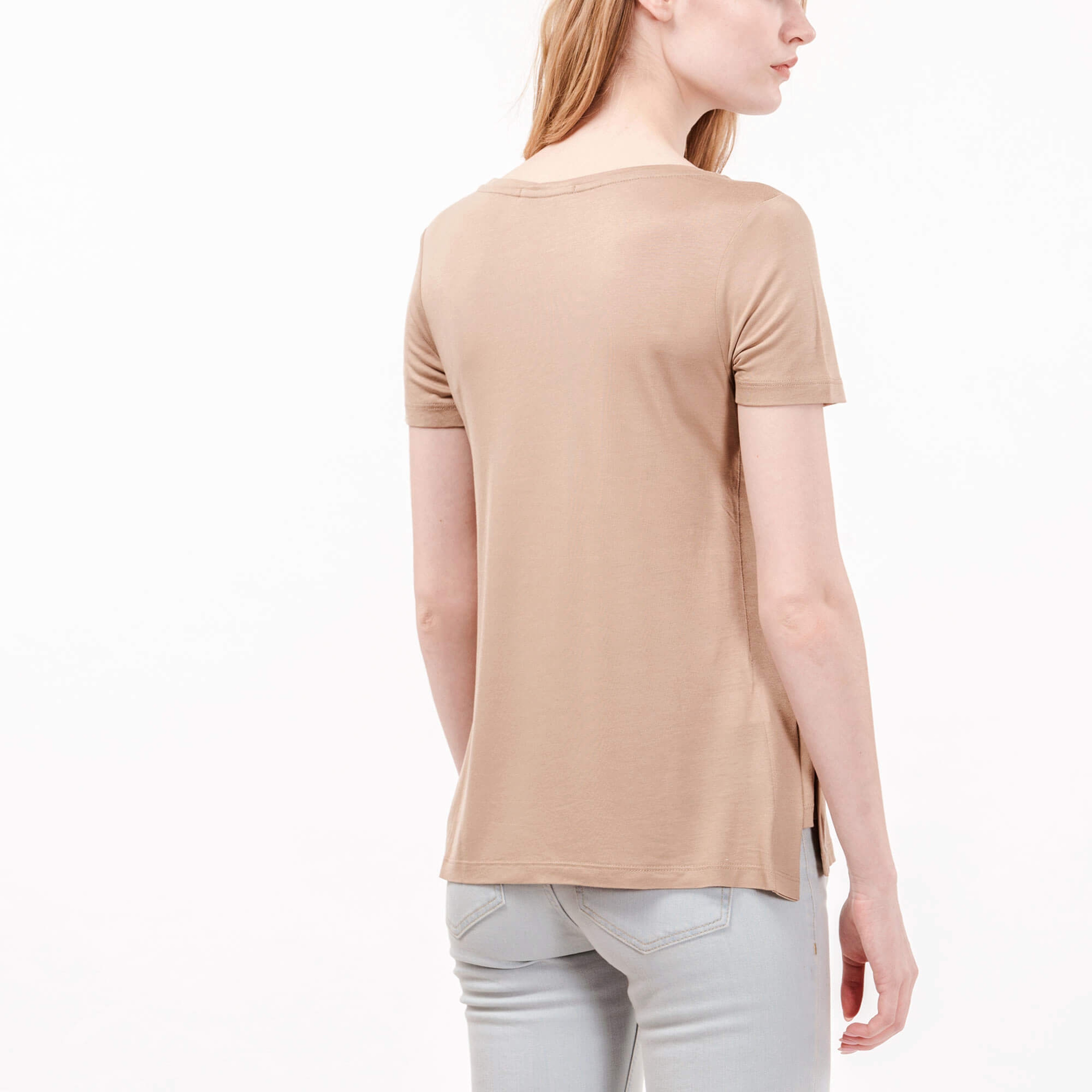 Lacoste Kadın Krem T-Shirt