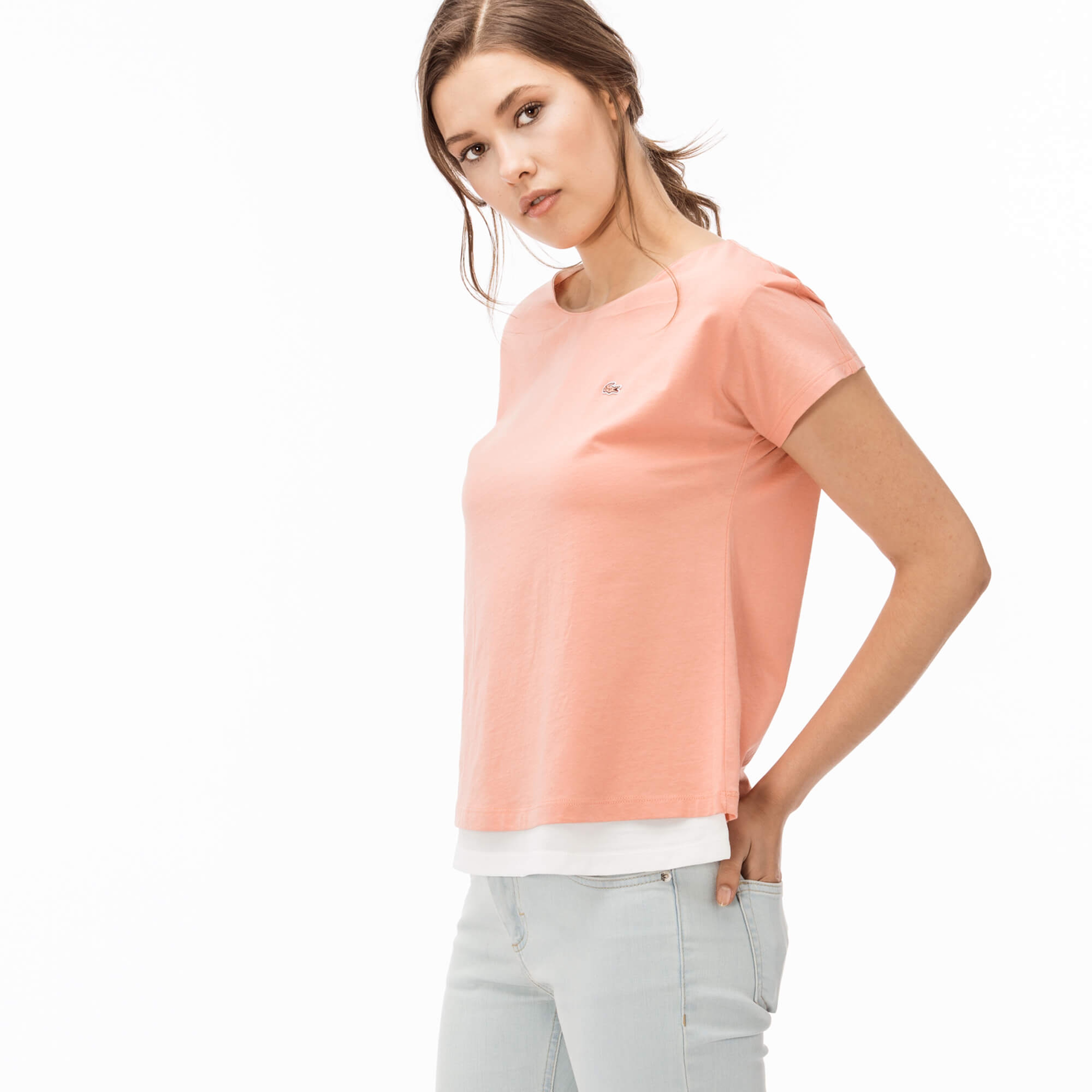 Lacoste Kadın Pembe T-Shirt