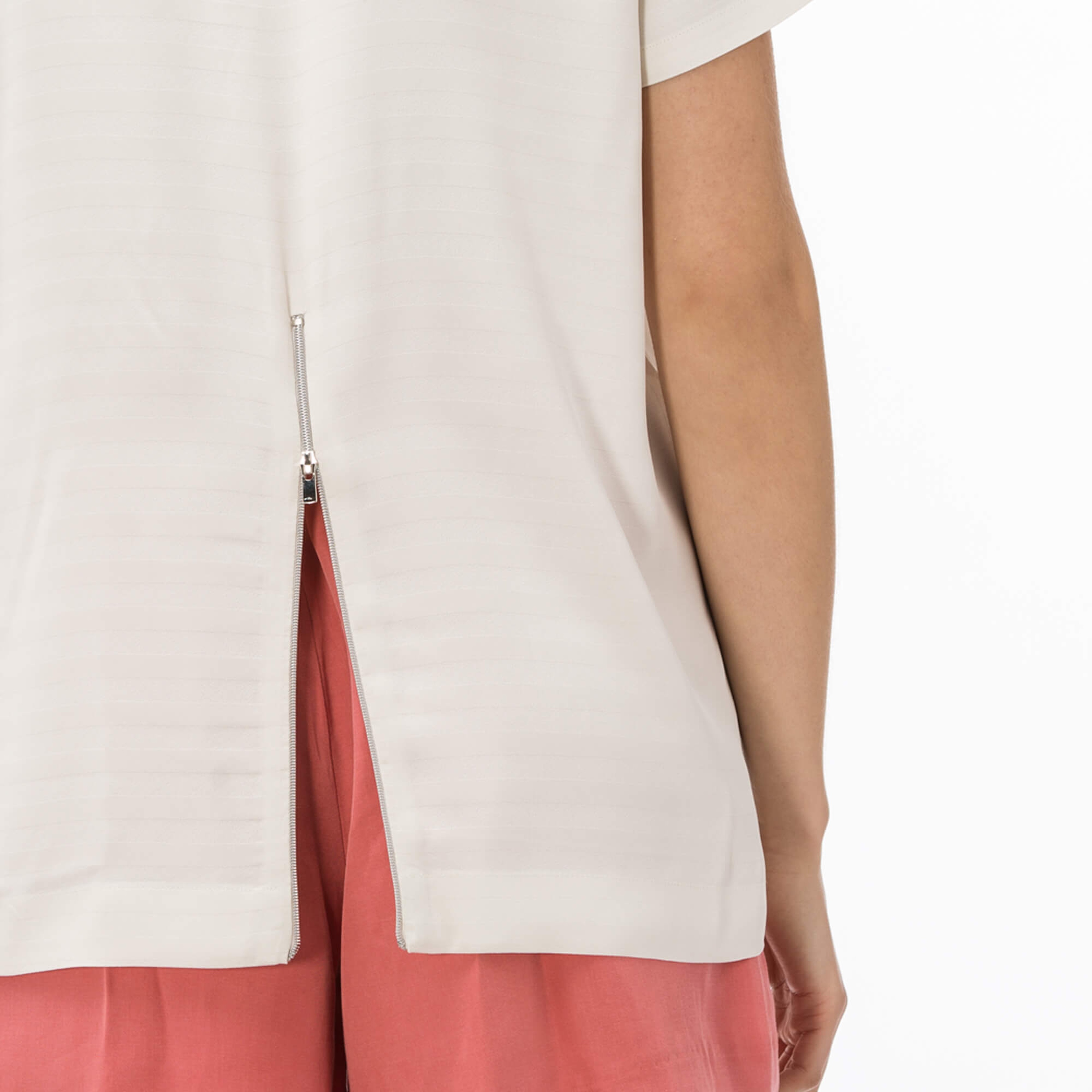 Lacoste Kadın Kısa Kollu Beyaz Bluz