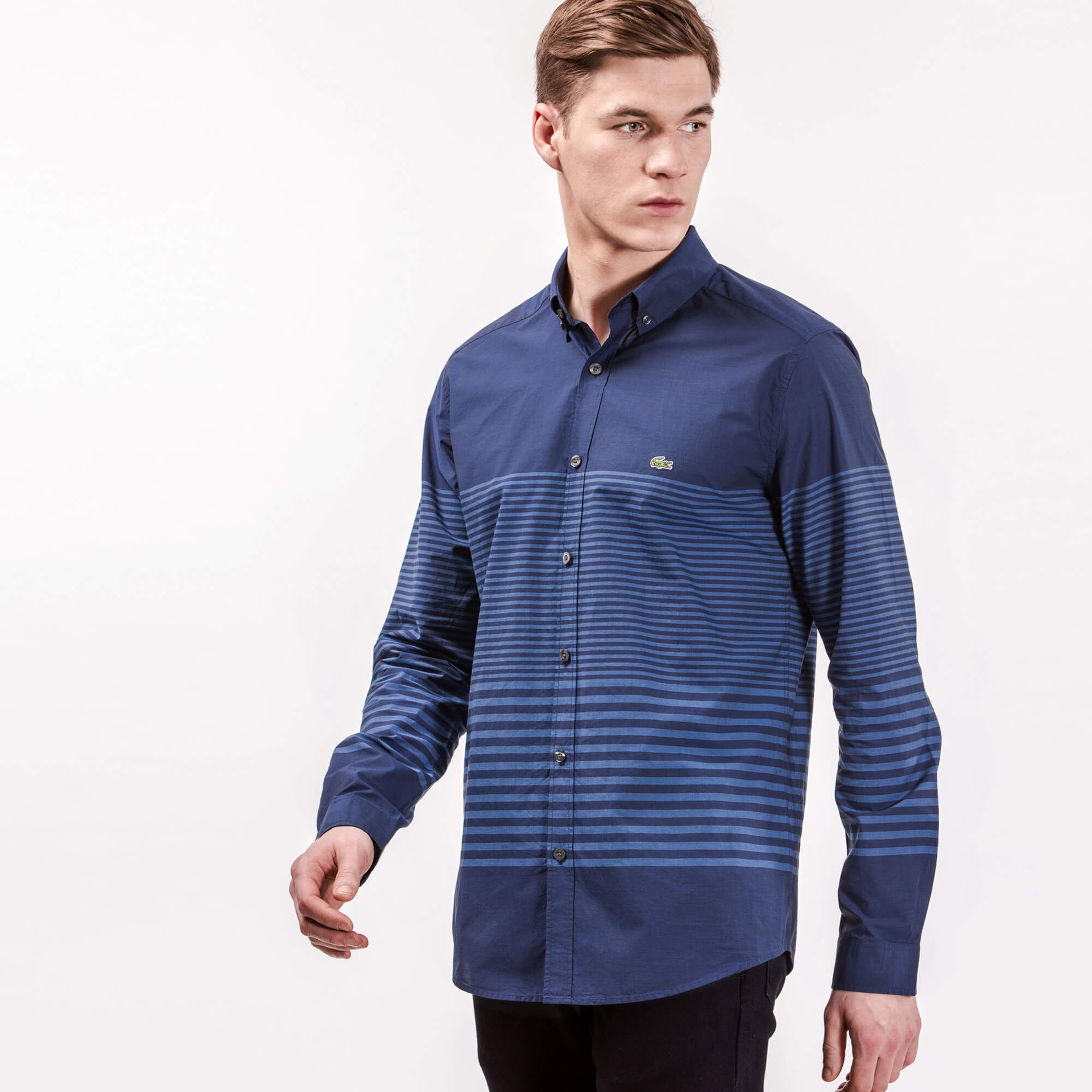 Lacoste Erkek Lacivert Slim Fit Gömlek