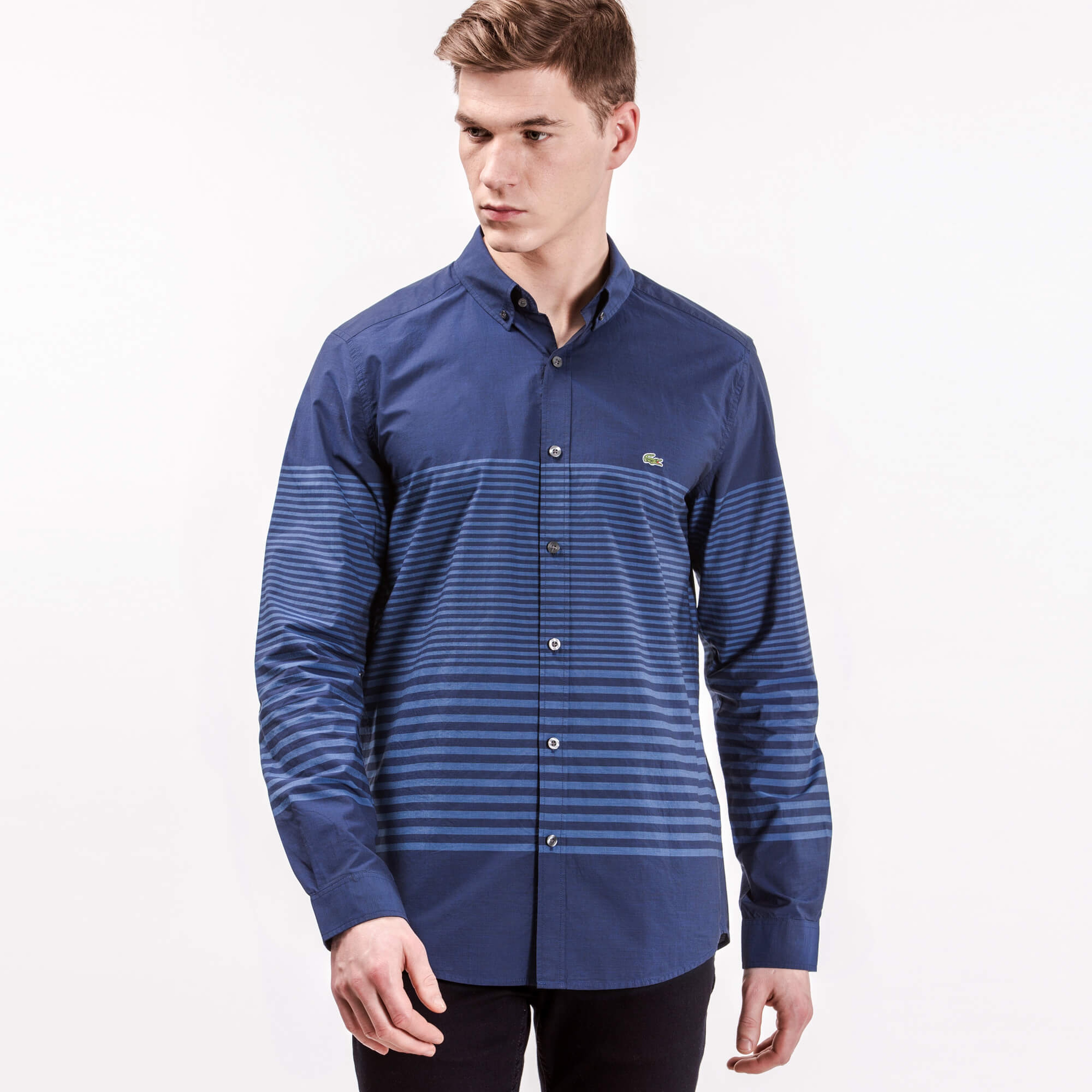 Lacoste Erkek Lacivert Slim Fit Gömlek