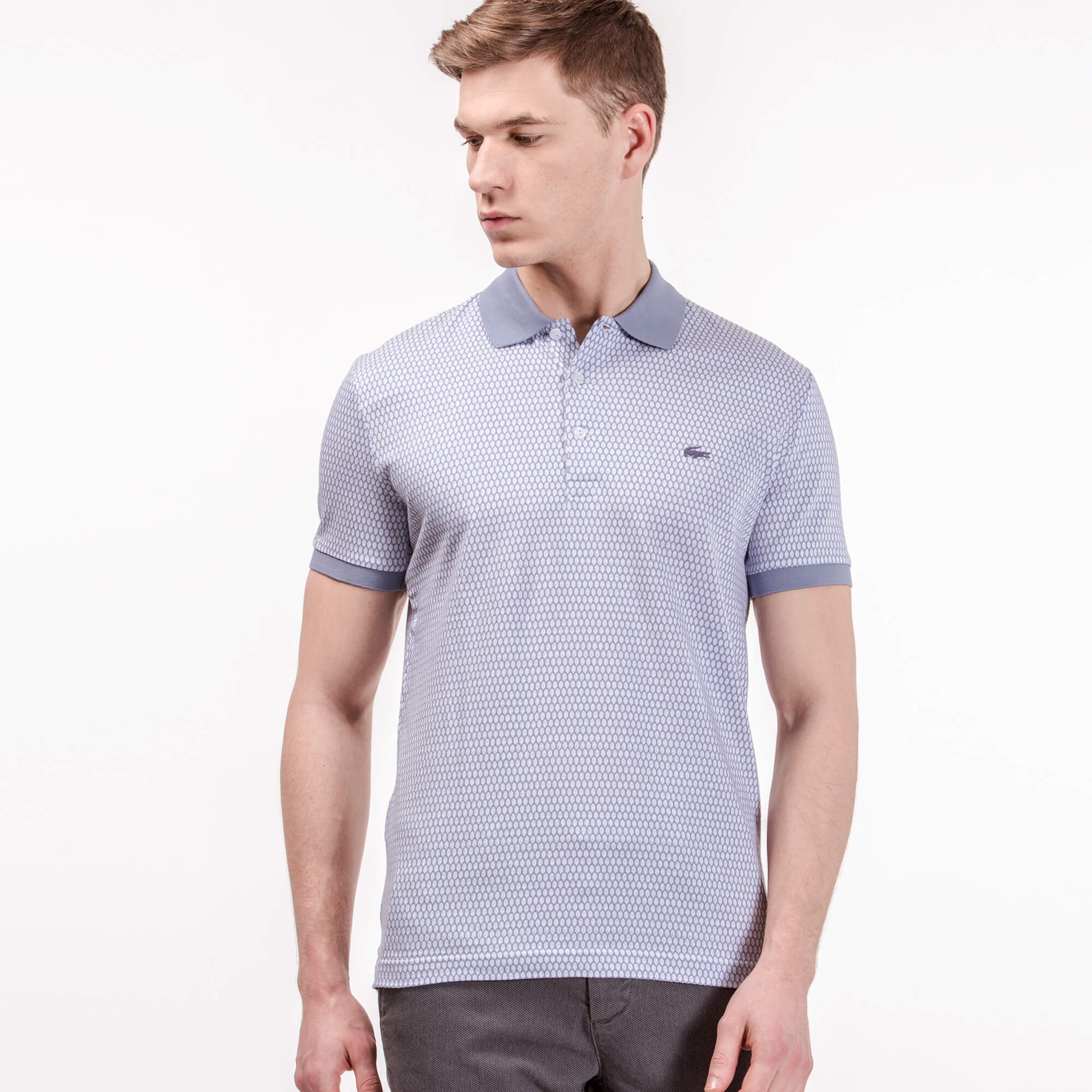 Lacoste Erkek Gri Regular Fit Polo