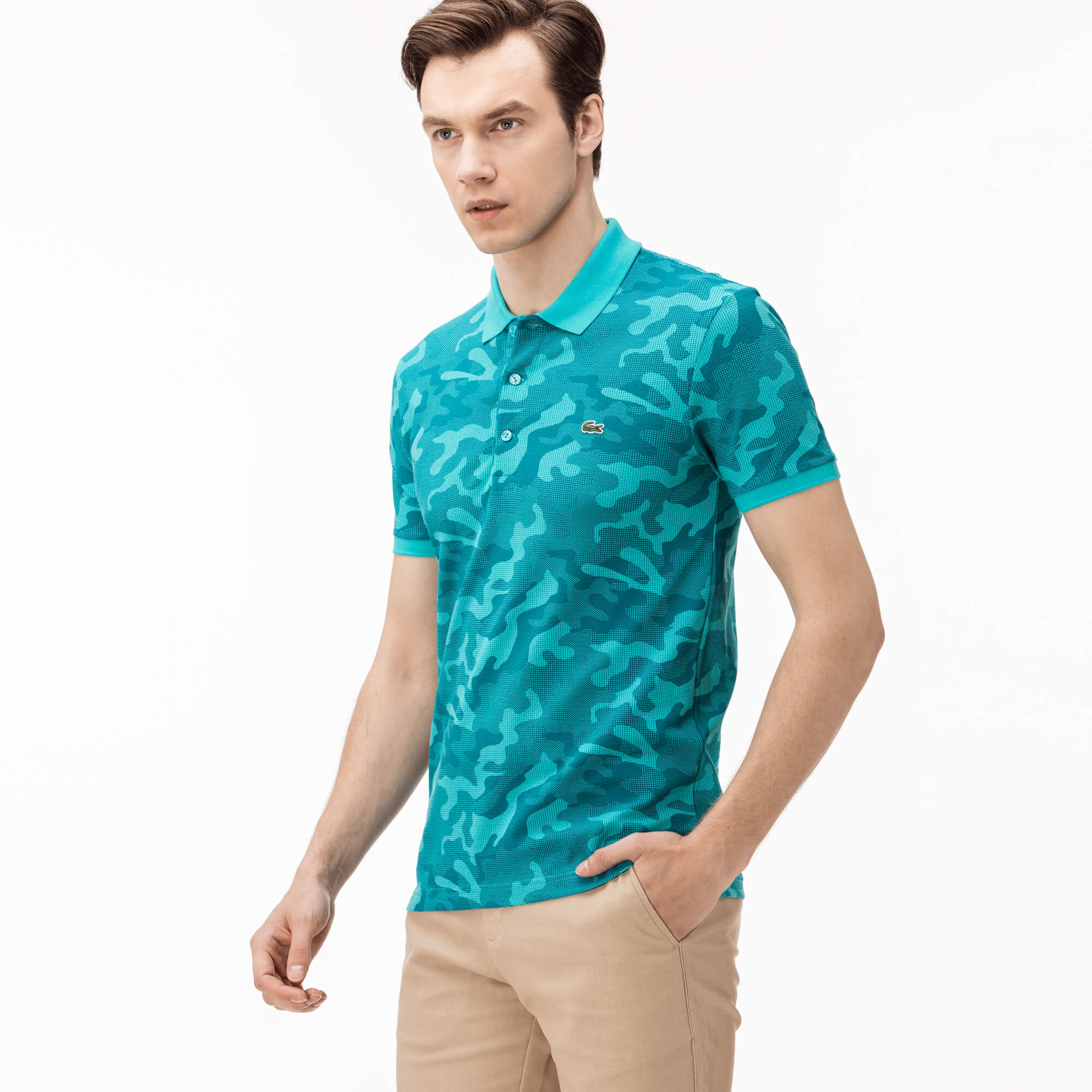 Lacoste Erkek Mavi Slim Fit Polo
