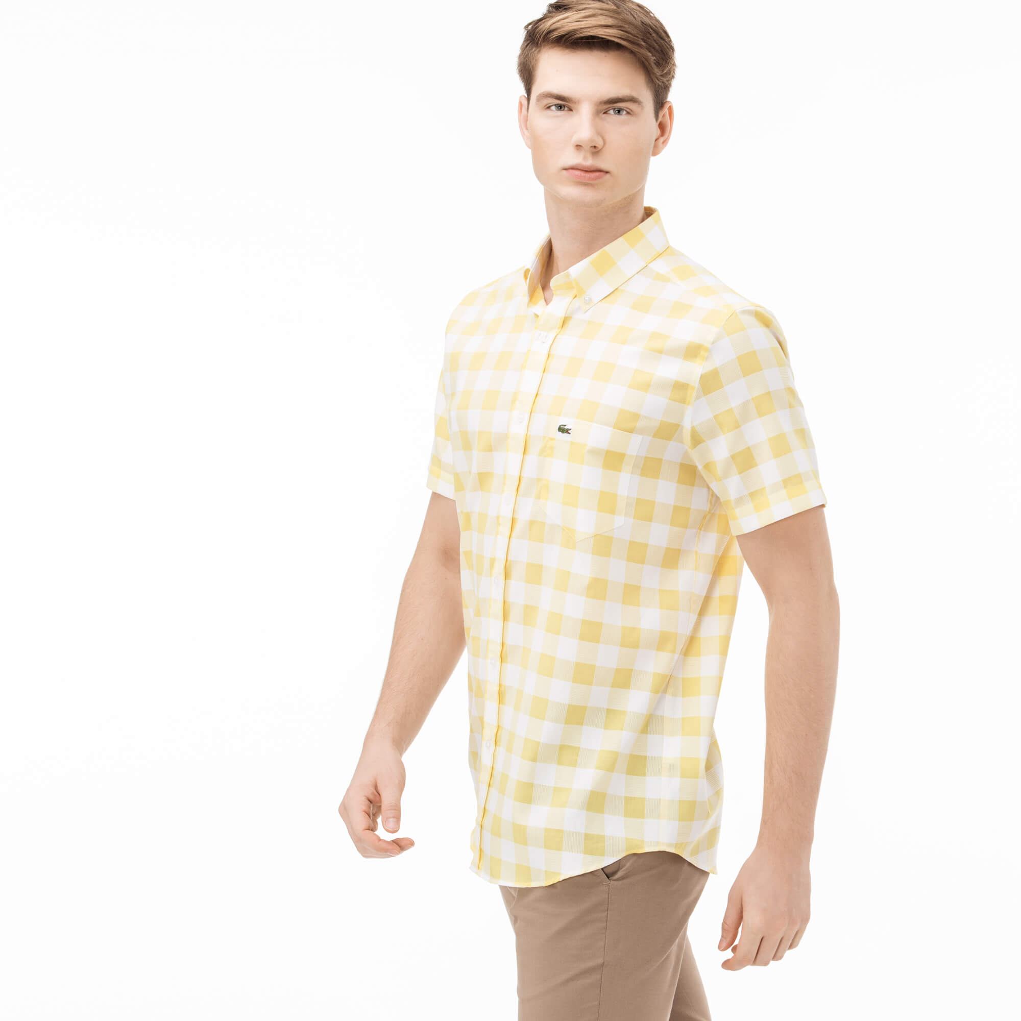 Lacoste Erkek Sarı Regular Fit Gömlek