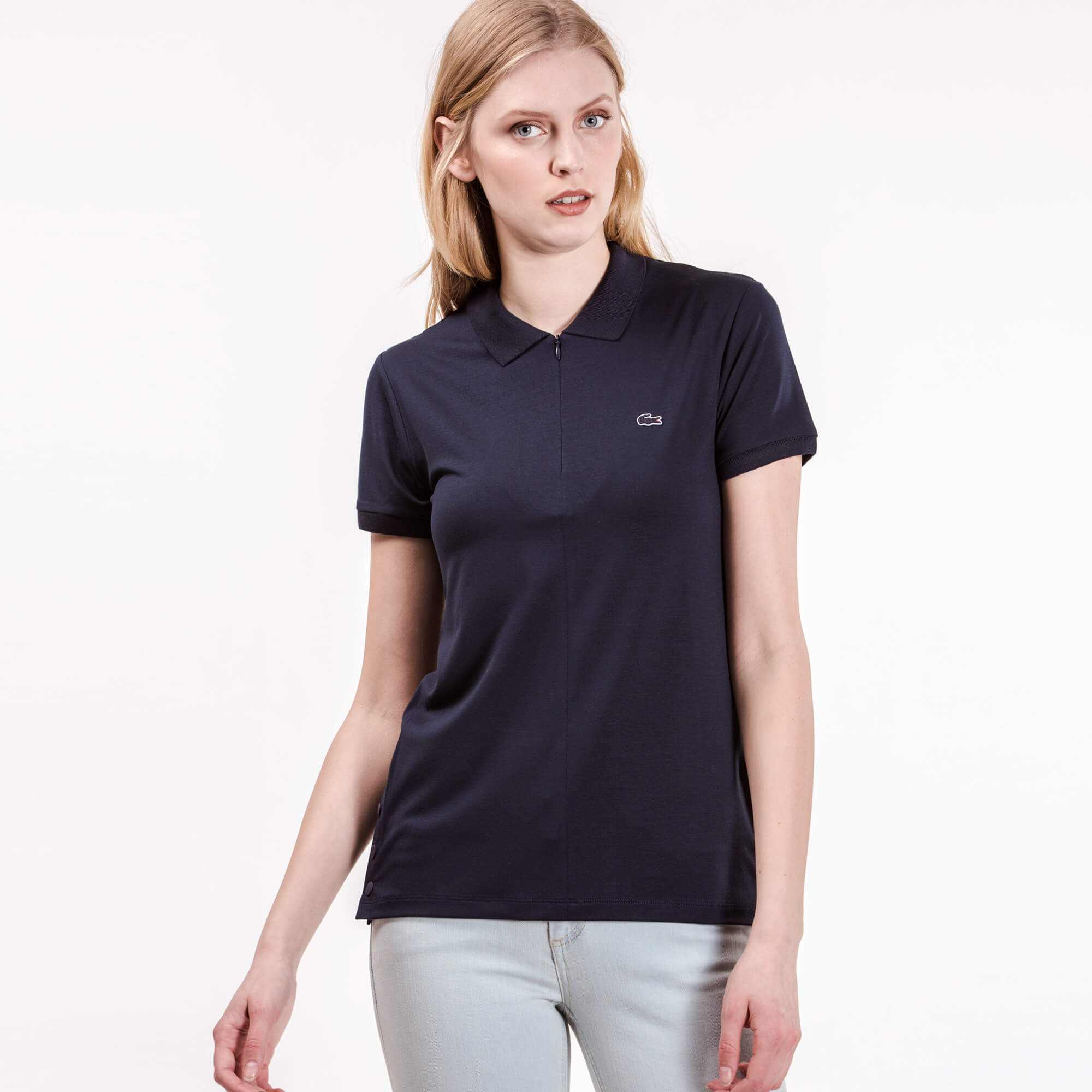 Lacoste Kadın Lacivert Uzun Kollu Polo