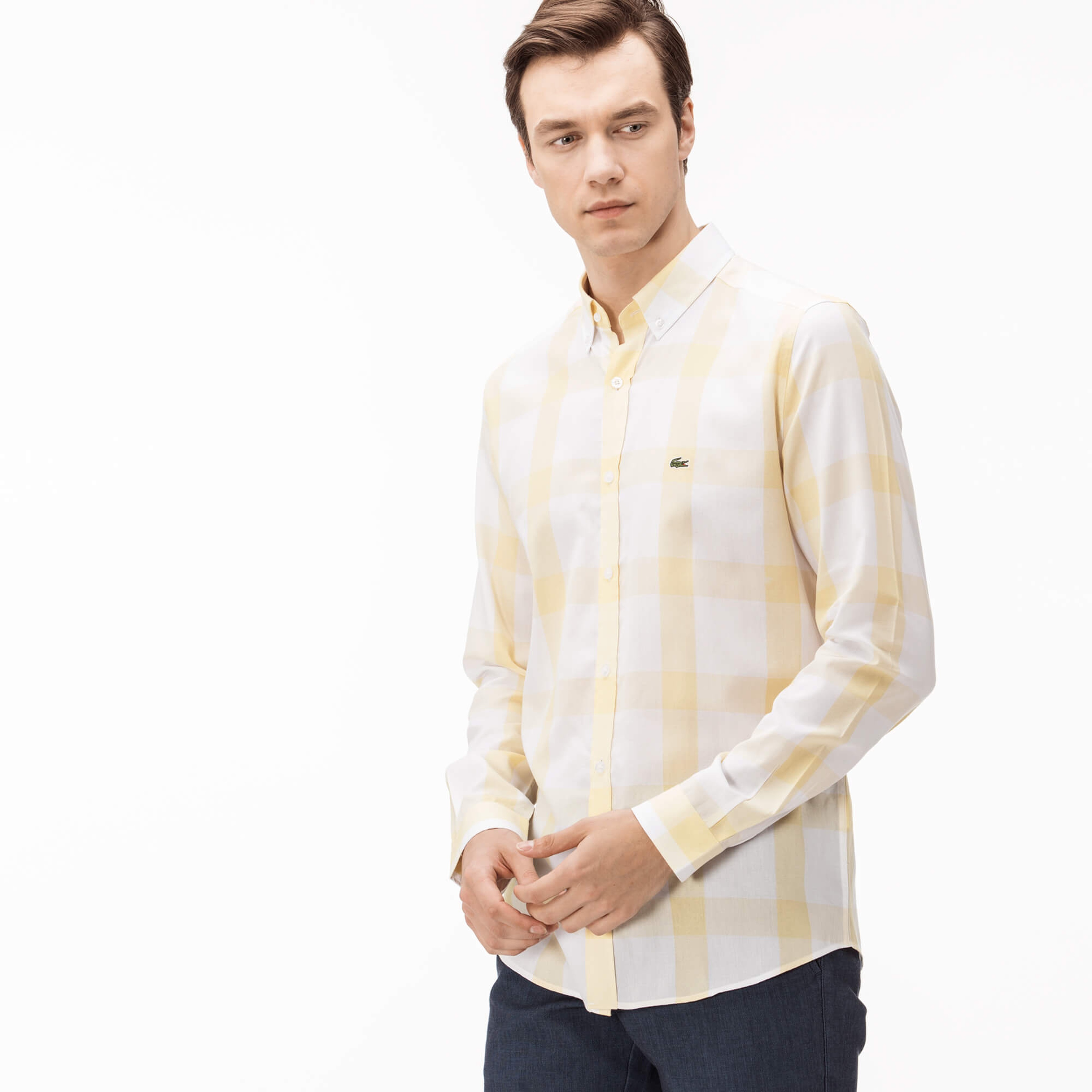 Lacoste Erkek Sarı Gömlek