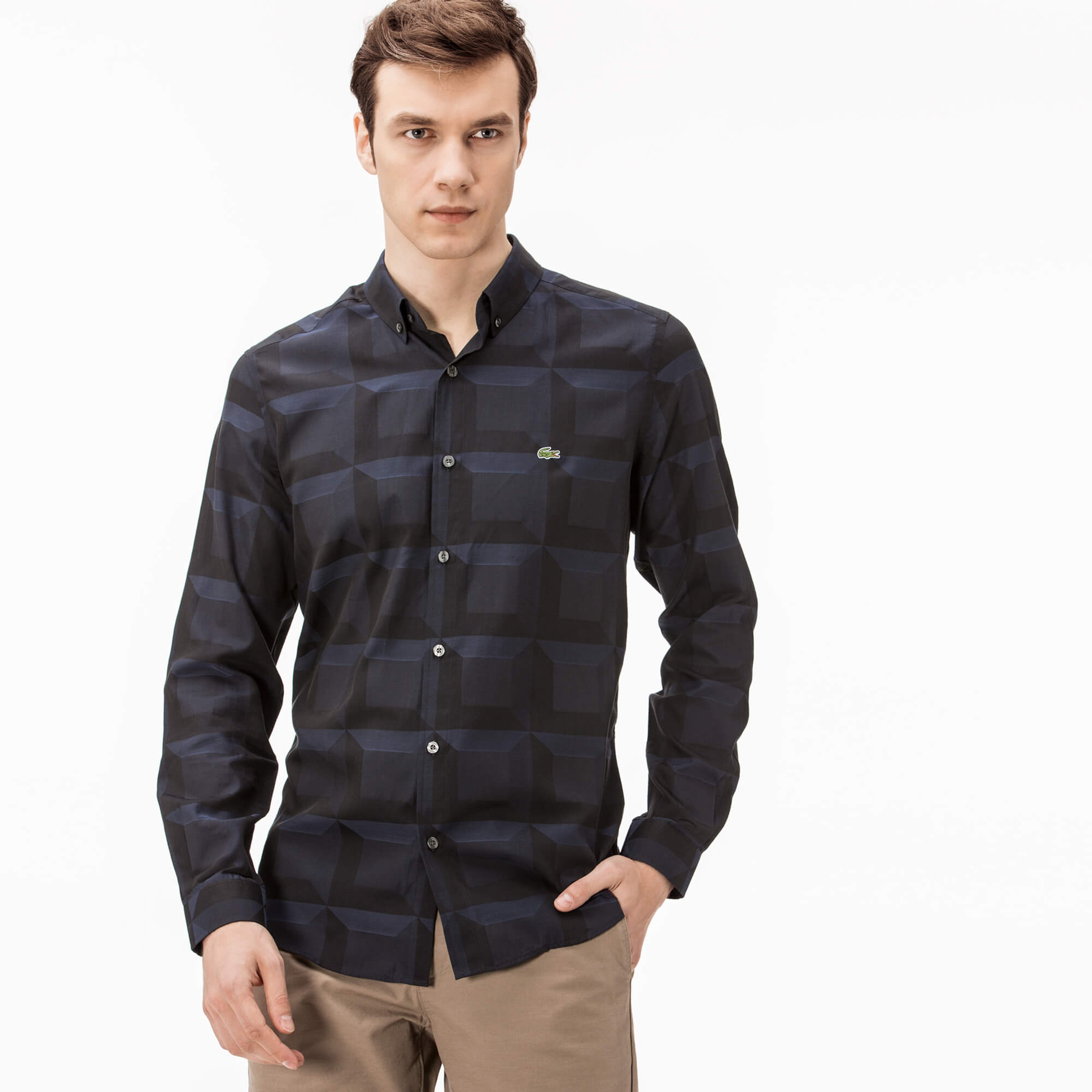 Lacoste Erkek Lacivert Gömlek