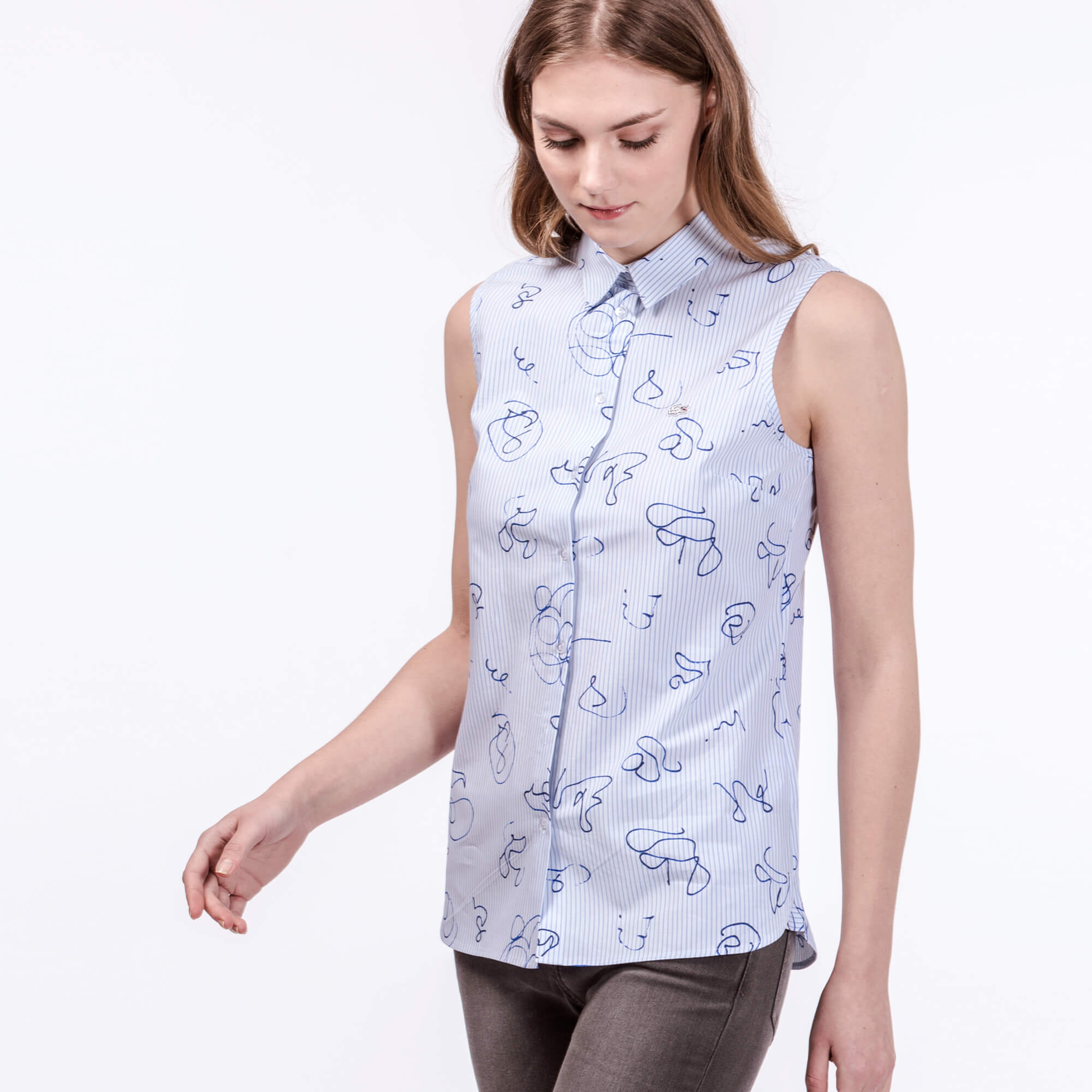 Lacoste Kadın Mavi Gömlek