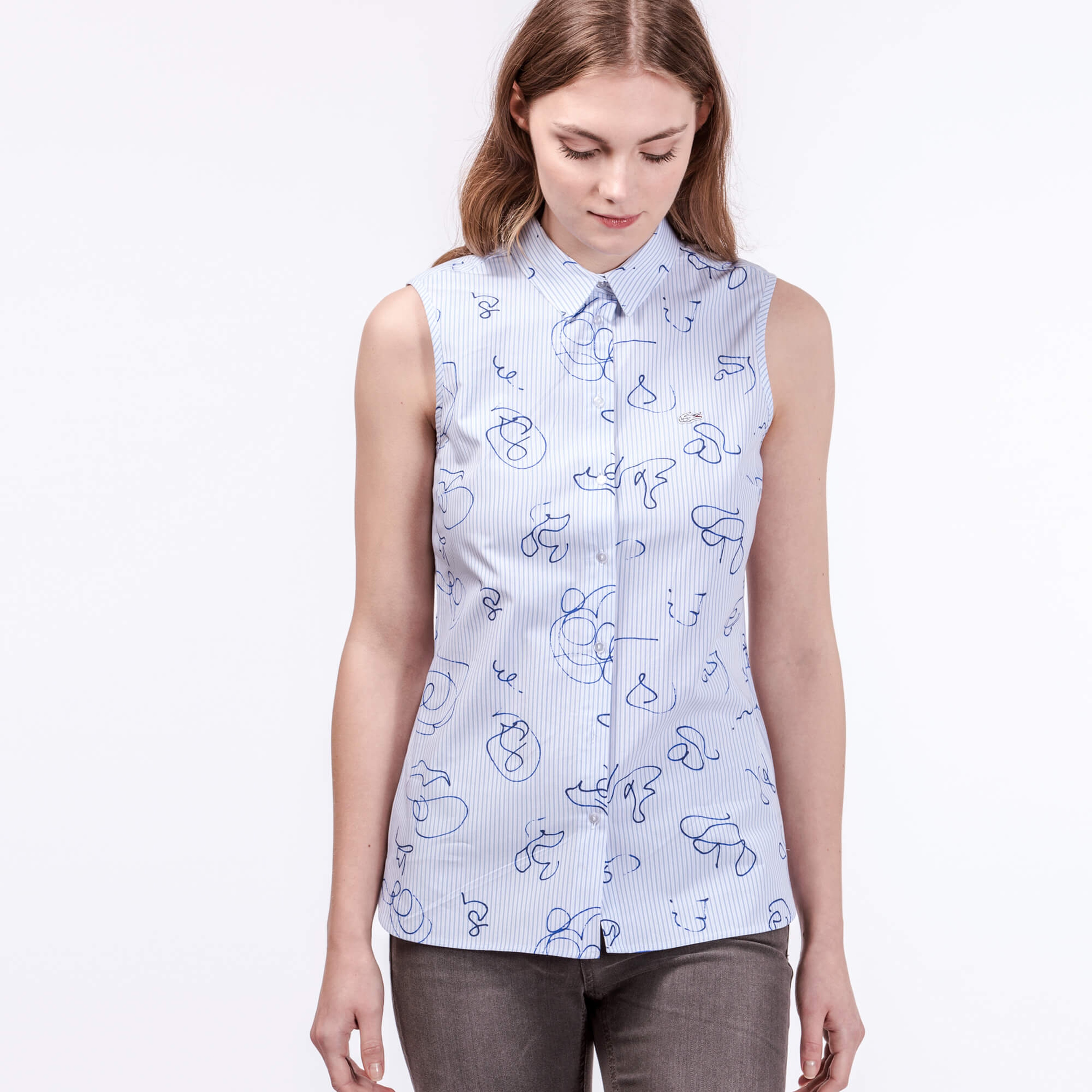 Lacoste Kadın Mavi Gömlek