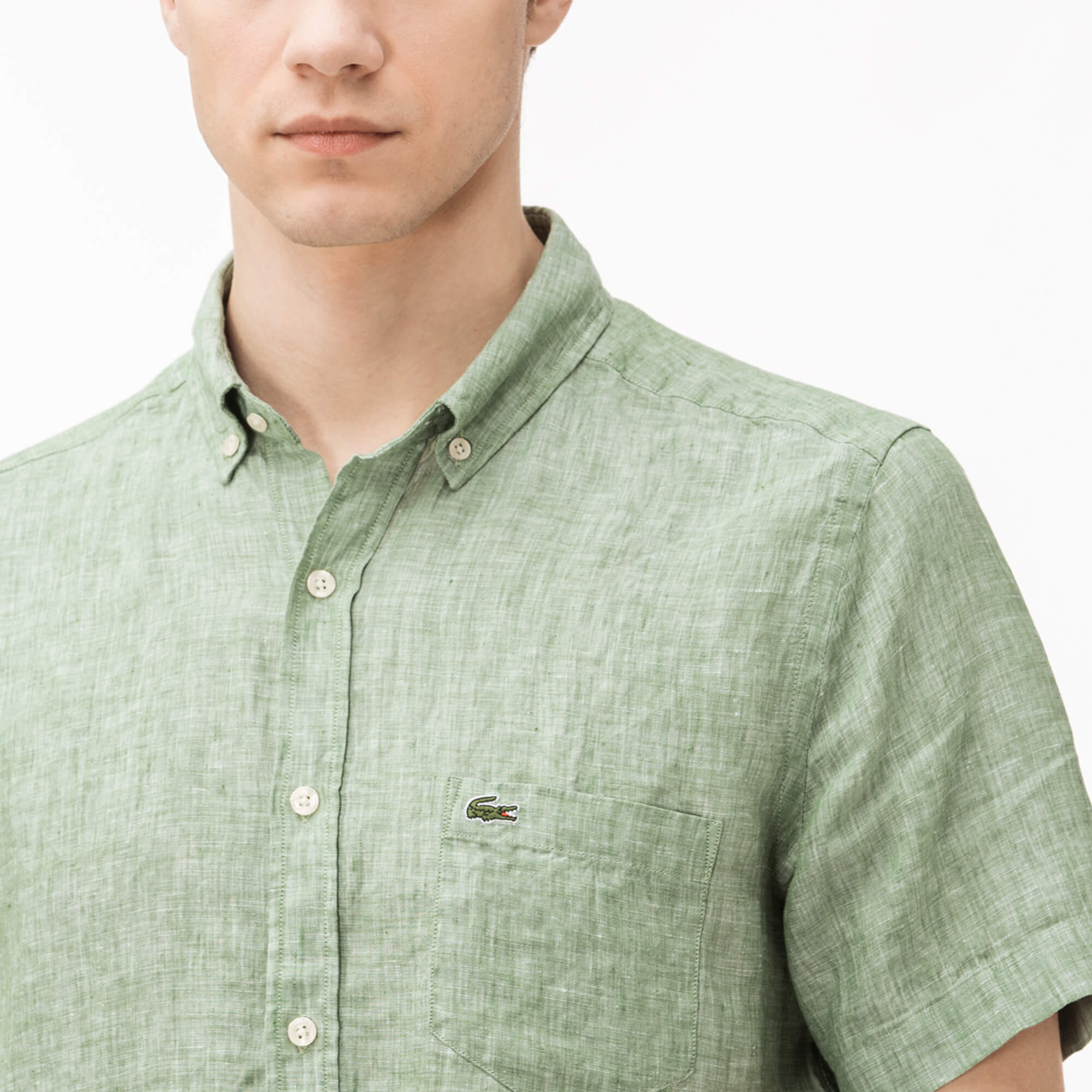 Lacoste Erkek Yeşil Regular Fit Gömlek