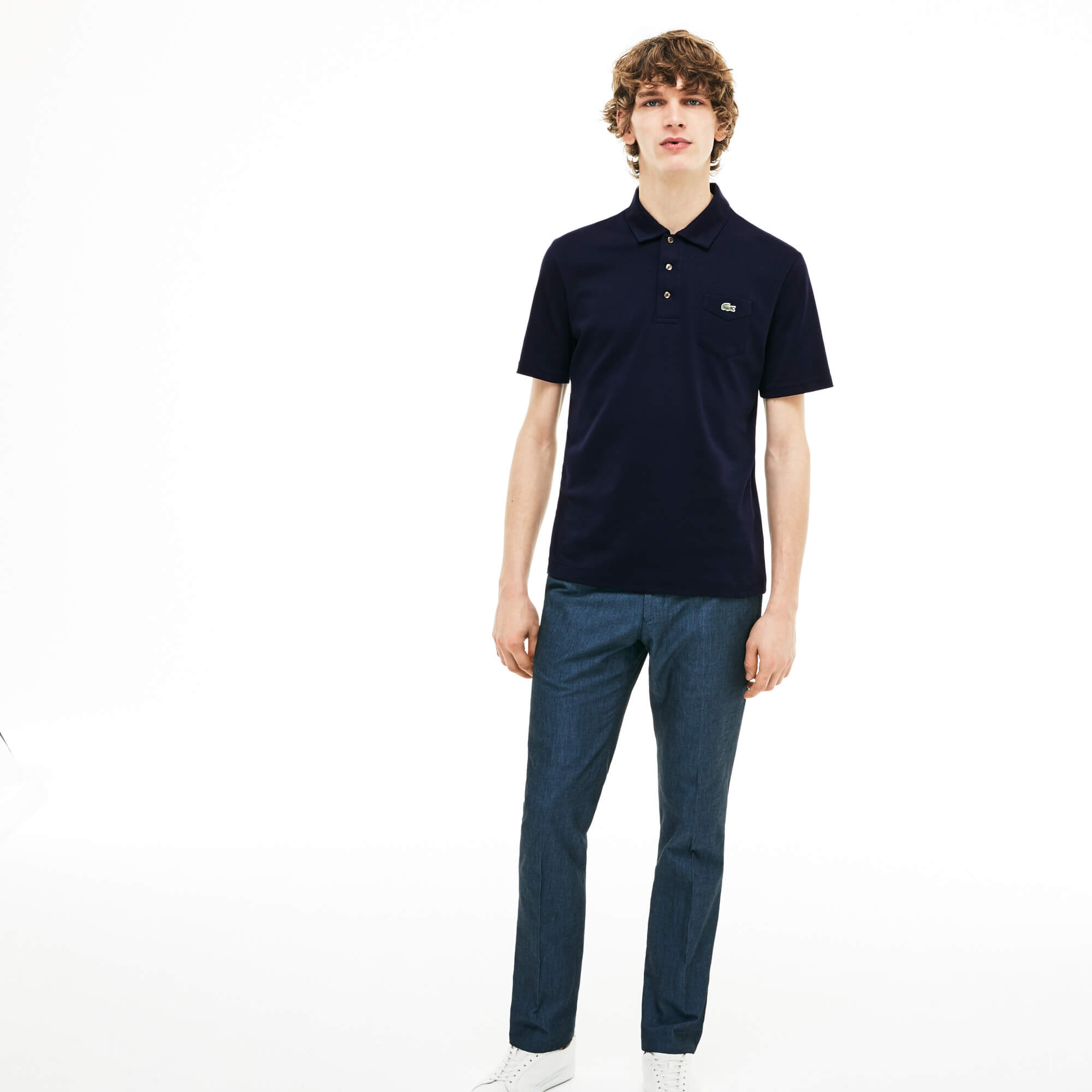 Lacoste Unisex Lacivert Kısa Kollu Polo